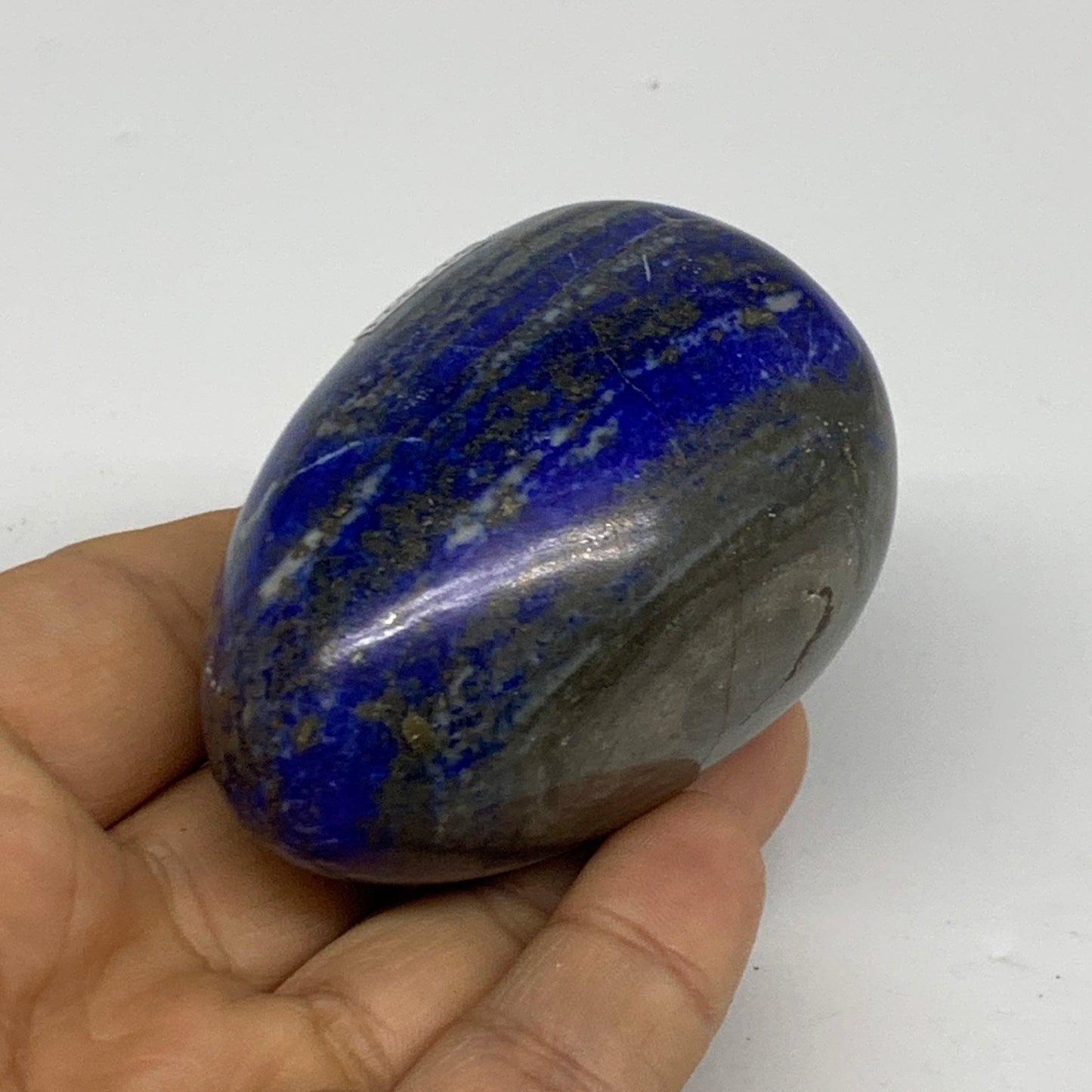 200g, 2.5"x1.7", Natural Lapis Lazuli Egg Polished @Afghanistan, B33321