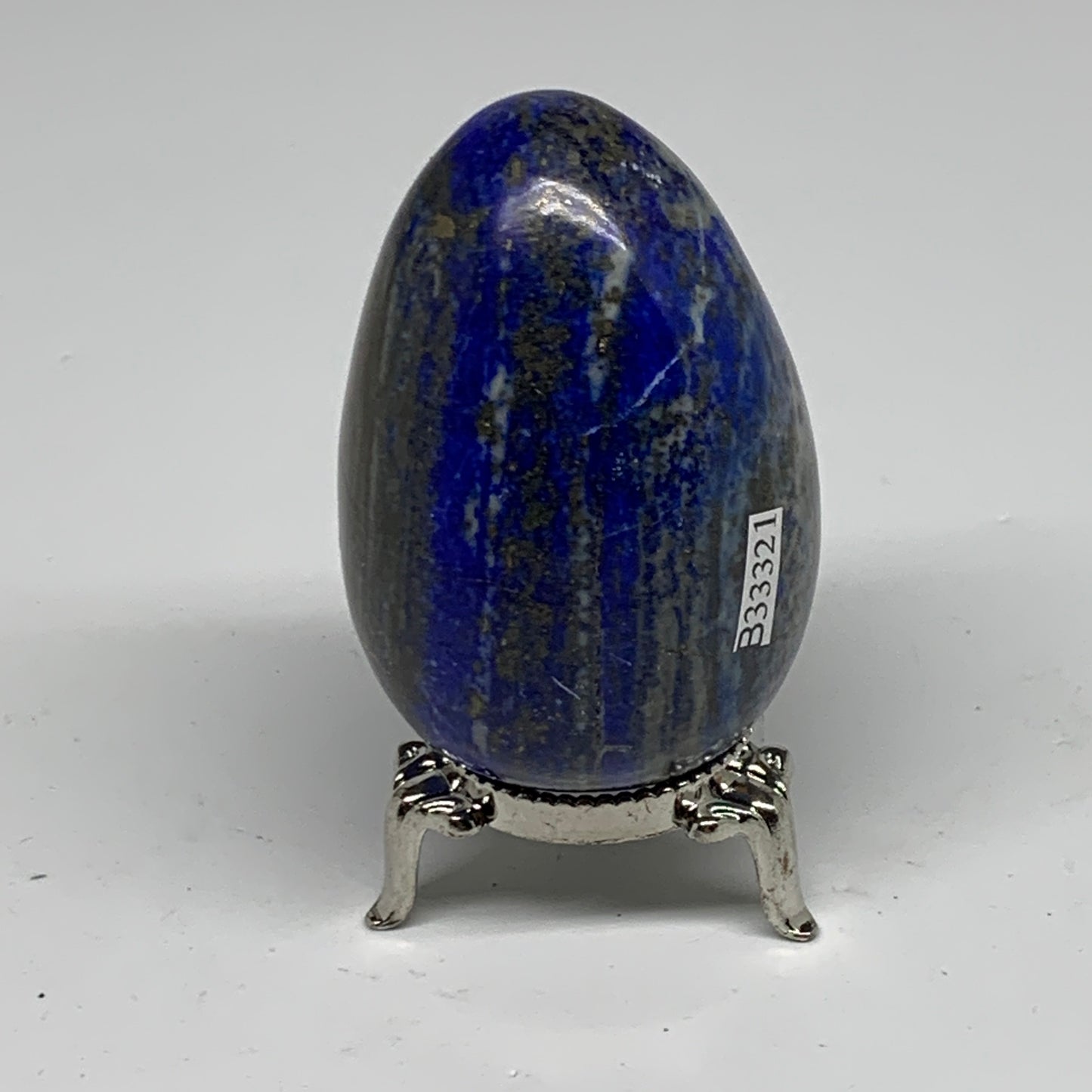 200g, 2.5"x1.7", Natural Lapis Lazuli Egg Polished @Afghanistan, B33321