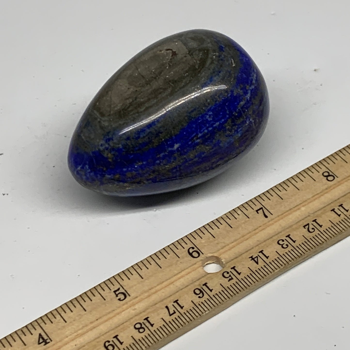 200g, 2.5"x1.7", Natural Lapis Lazuli Egg Polished @Afghanistan, B33321