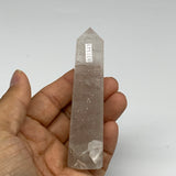 86.5g, 3.7"x0.9", Natural Quartz Crystal Tower Point Obelisk @India, B31343