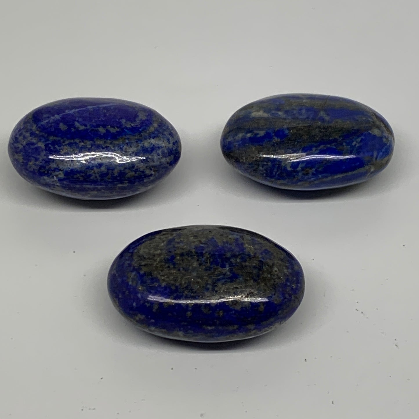 157.6g, 1.8"-1.8", 3pcs, Natural Lapis Lazuli Palm Stone @Afghanistan, B36912