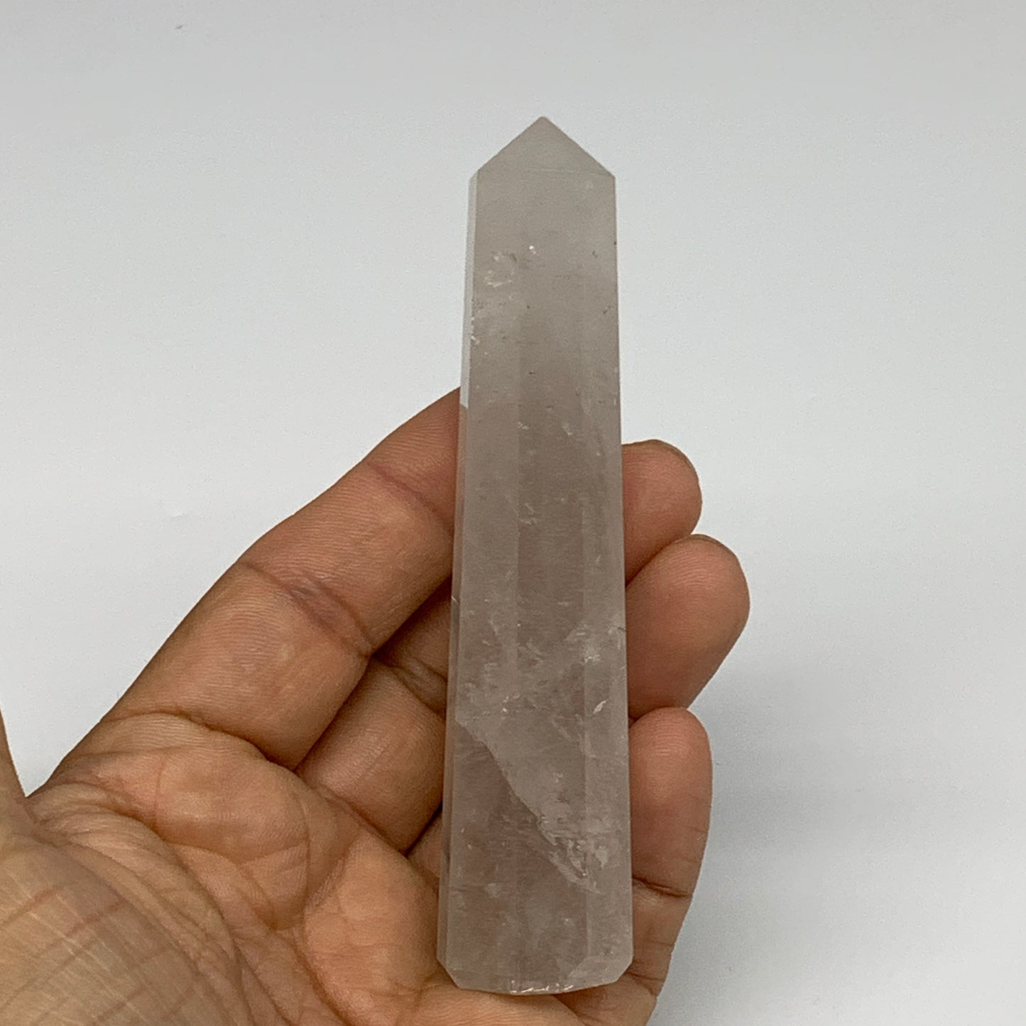 77.2g, 4"x0.8", Natural Quartz Crystal Tower Point Obelisk @India, B31344