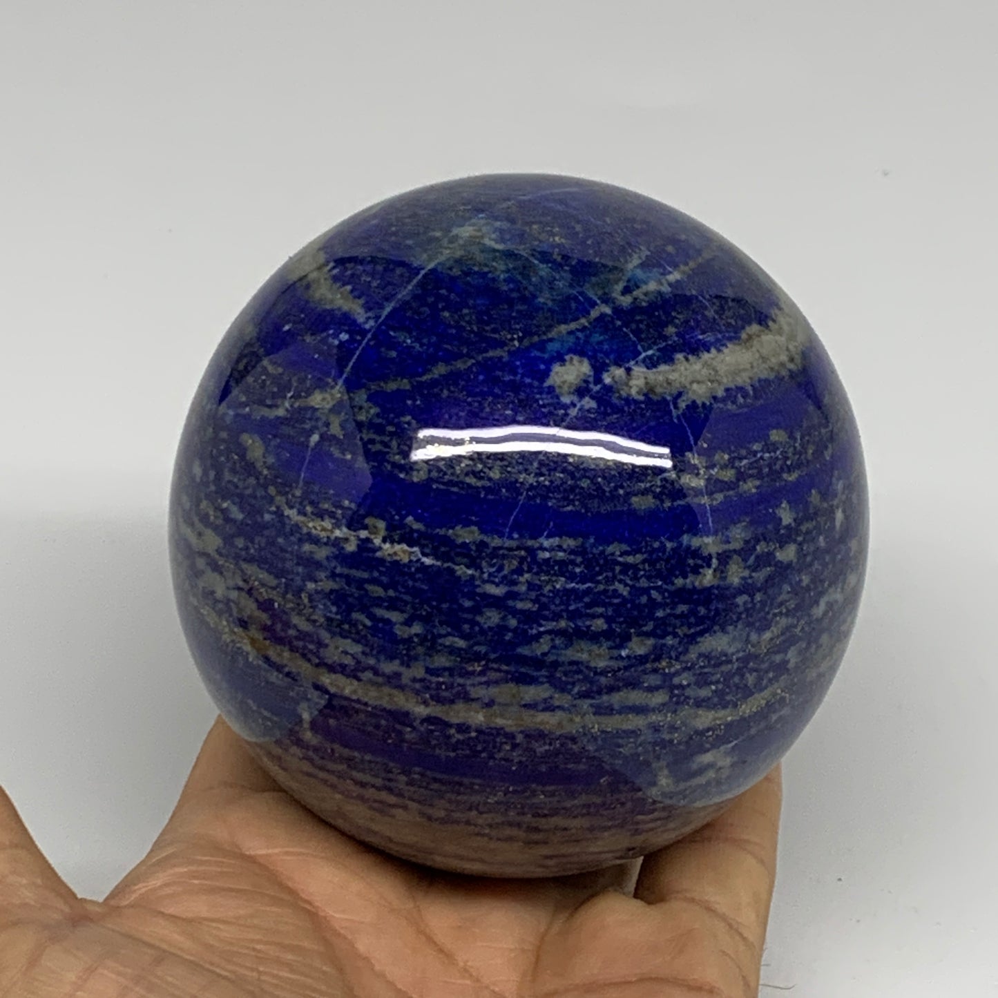 2.32 lbs, 3.4" (85mm), Lapis Lazuli Sphere Ball Gemstone @Afghanistan, B33324