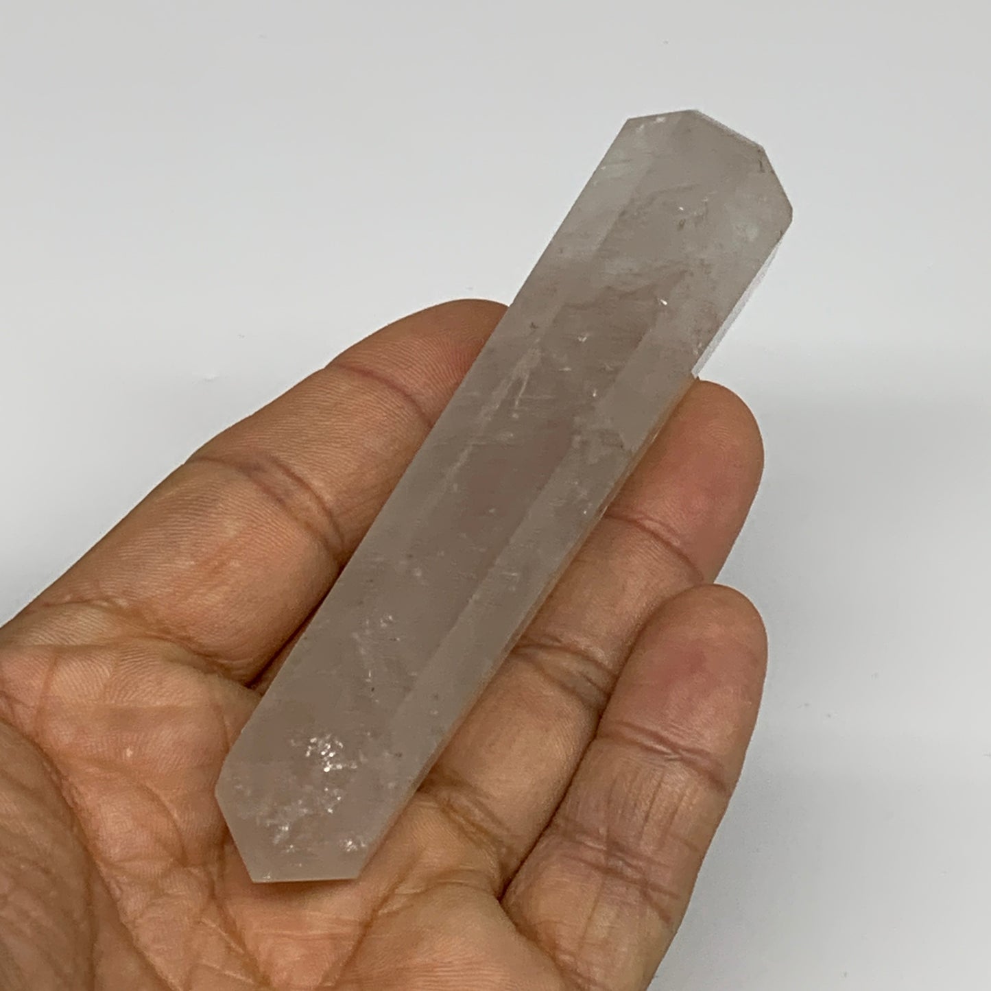 77.2g, 4"x0.8", Natural Quartz Crystal Tower Point Obelisk @India, B31344