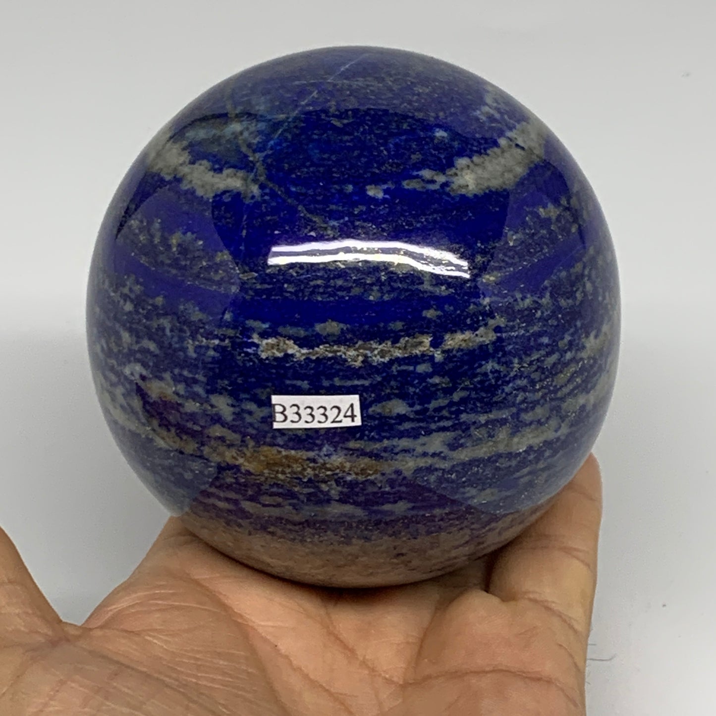 2.32 lbs, 3.4" (85mm), Lapis Lazuli Sphere Ball Gemstone @Afghanistan, B33324