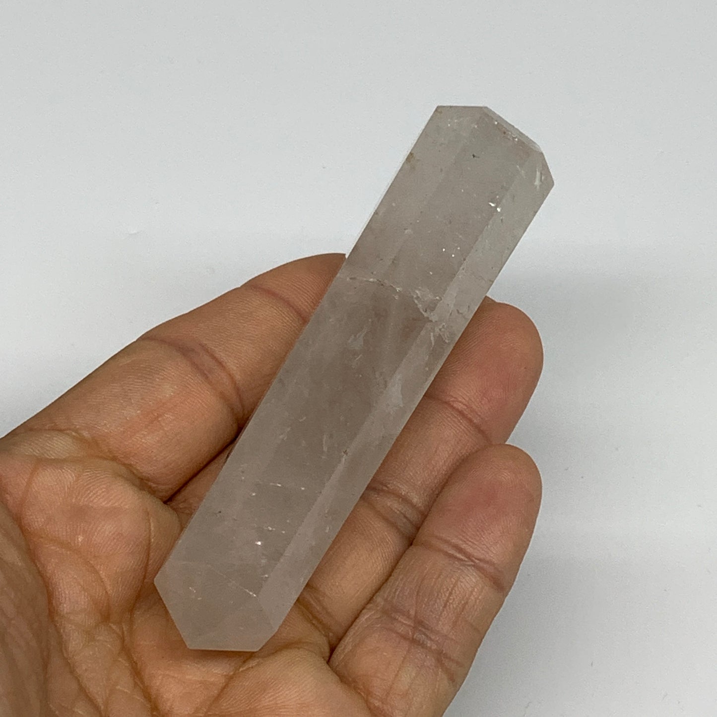 77.2g, 4"x0.8", Natural Quartz Crystal Tower Point Obelisk @India, B31344