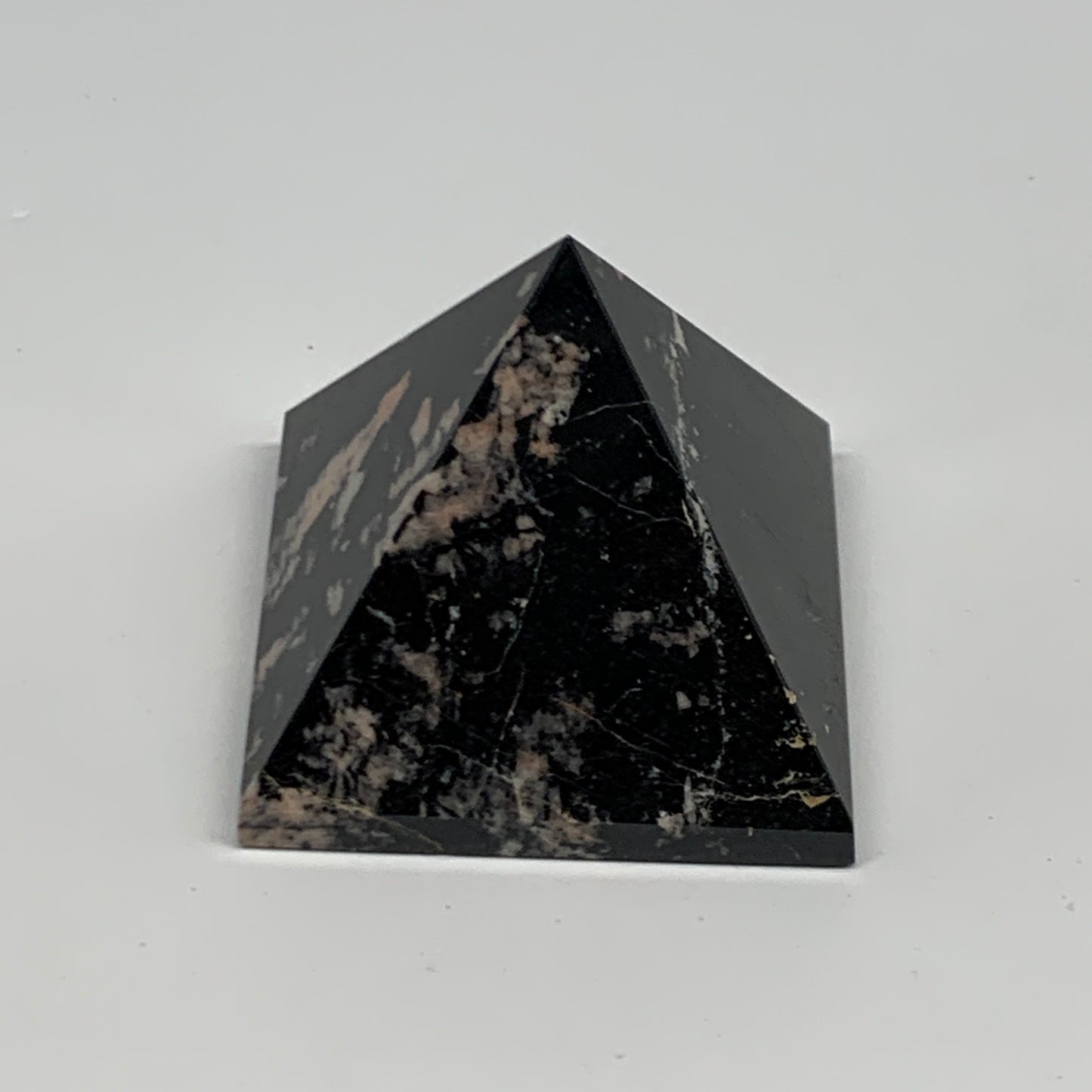 150g, 1.8"x2.1", Black Tourmaline Pyramid Gemstone,Healing Crystal, B29783
