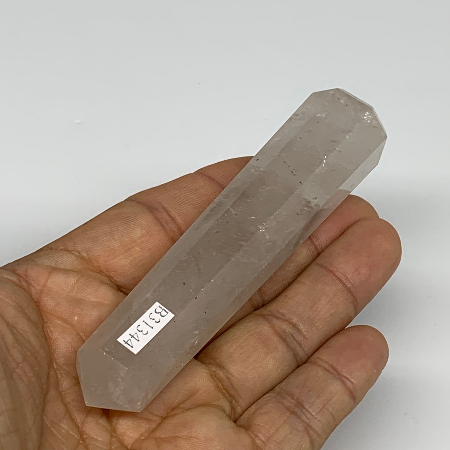 77.2g, 4"x0.8", Natural Quartz Crystal Tower Point Obelisk @India, B31344