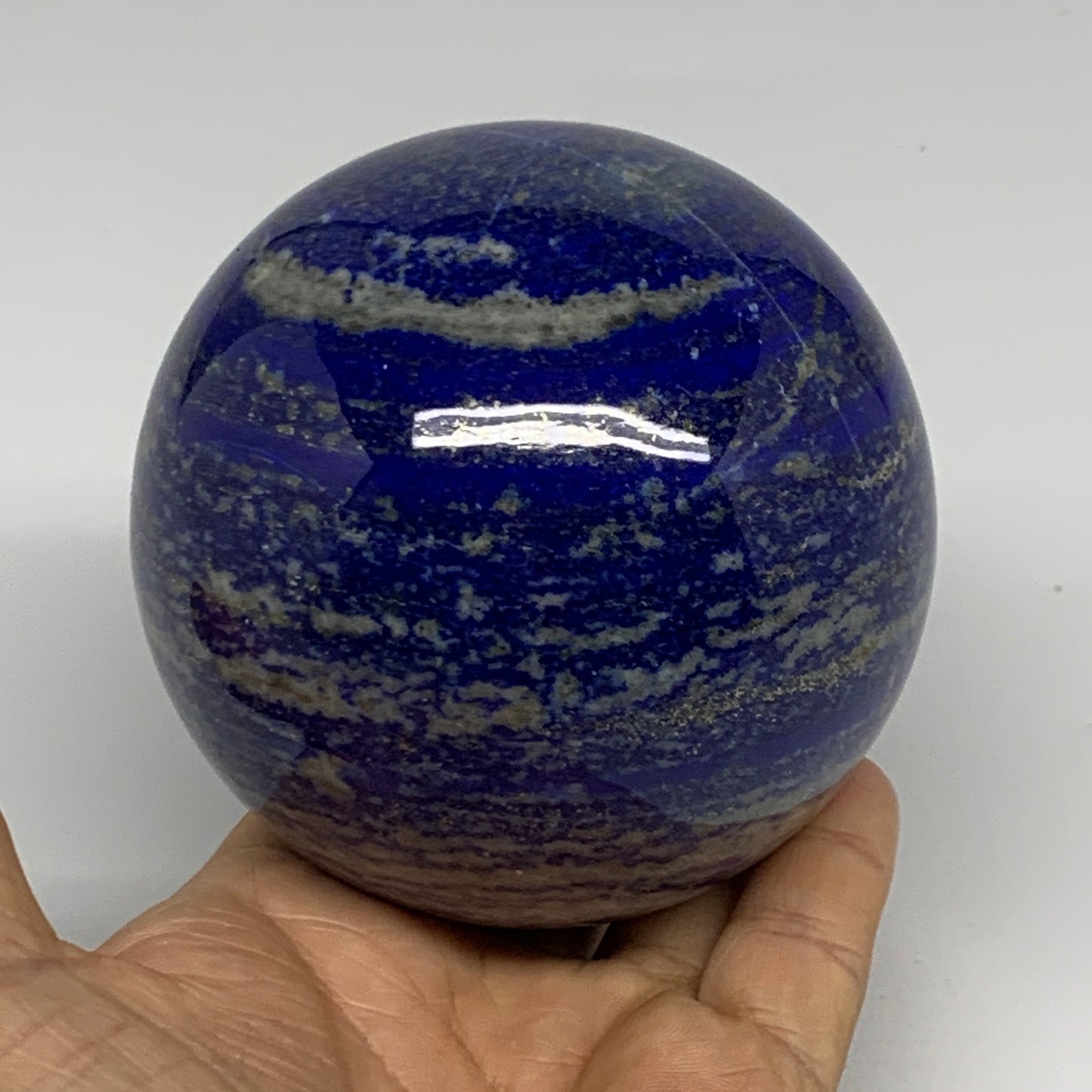 2.32 lbs, 3.4" (85mm), Lapis Lazuli Sphere Ball Gemstone @Afghanistan, B33324