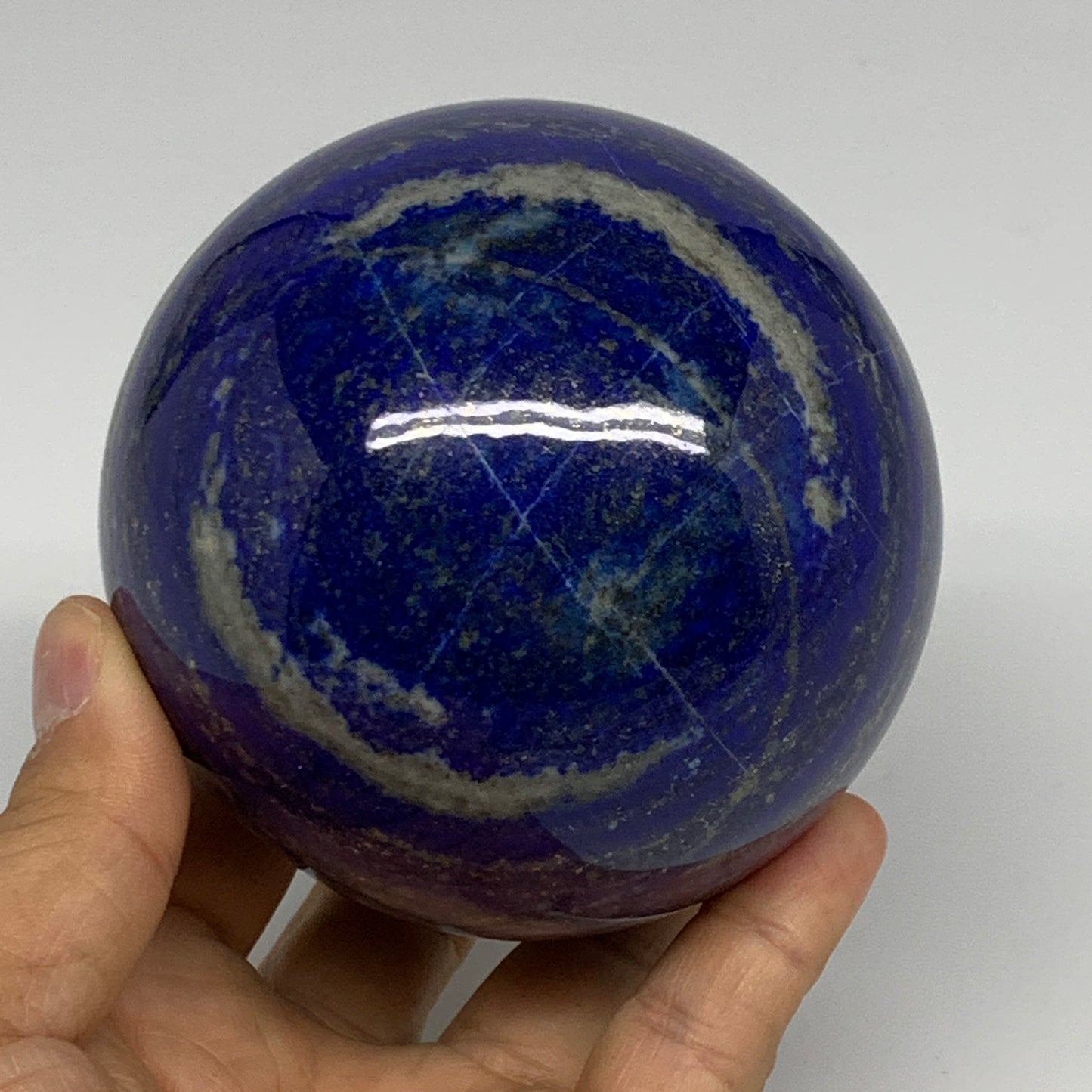 2.32 lbs, 3.4" (85mm), Lapis Lazuli Sphere Ball Gemstone @Afghanistan, B33324