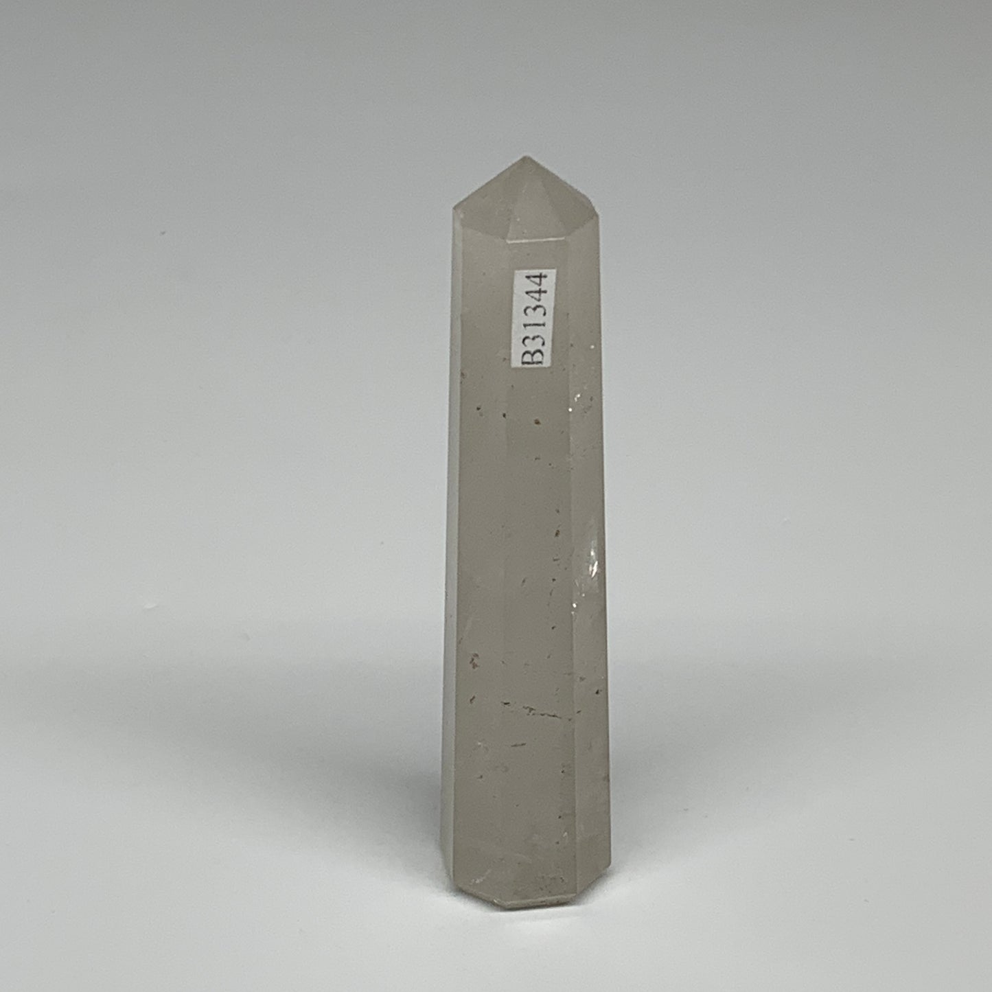 77.2g, 4"x0.8", Natural Quartz Crystal Tower Point Obelisk @India, B31344
