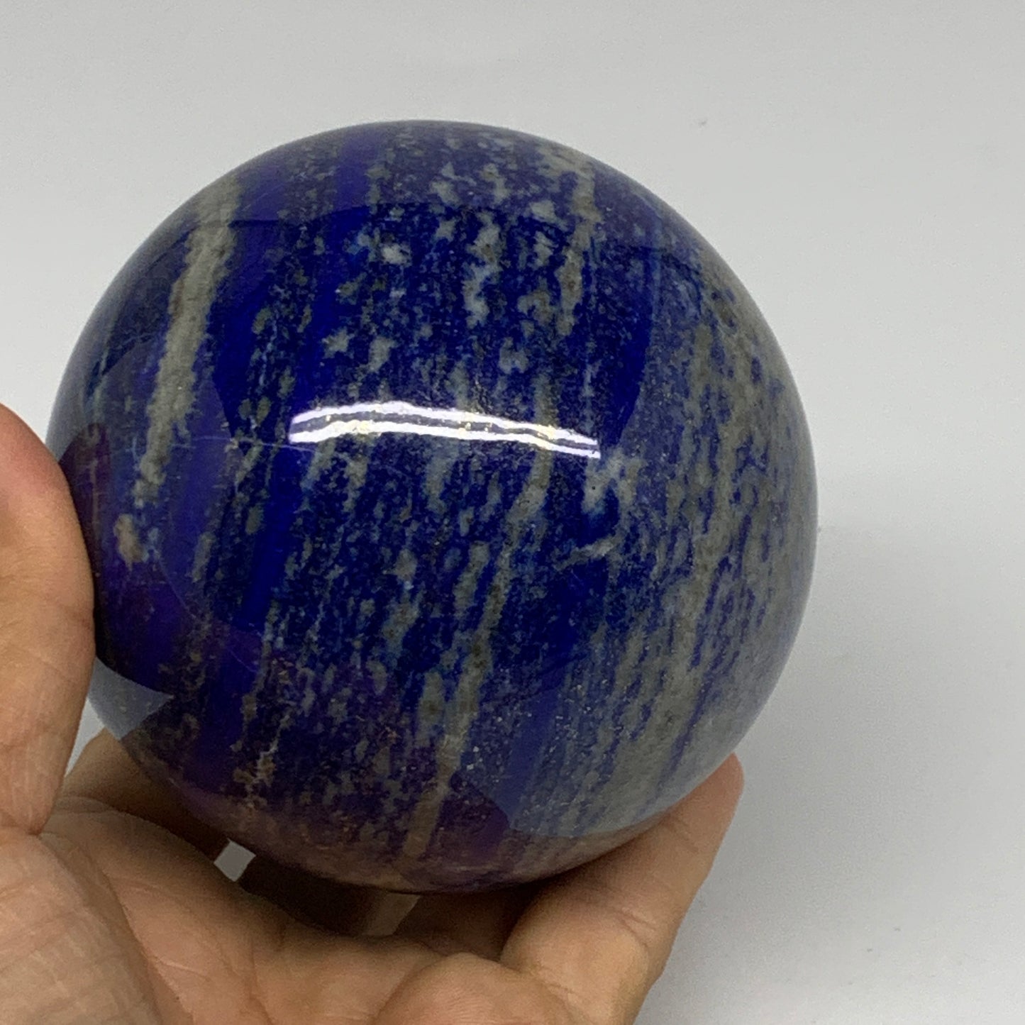 2.32 lbs, 3.4" (85mm), Lapis Lazuli Sphere Ball Gemstone @Afghanistan, B33324