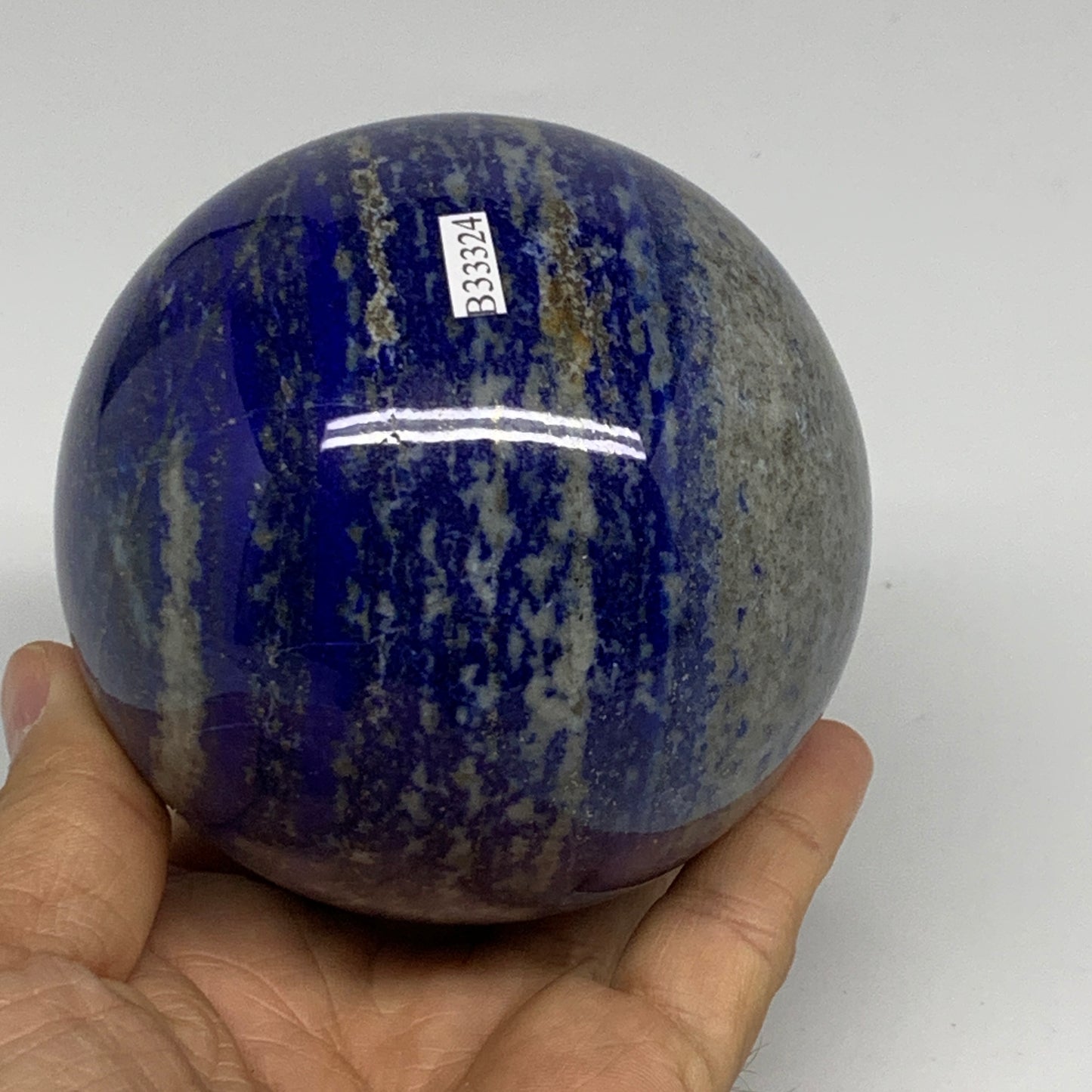 2.32 lbs, 3.4" (85mm), Lapis Lazuli Sphere Ball Gemstone @Afghanistan, B33324