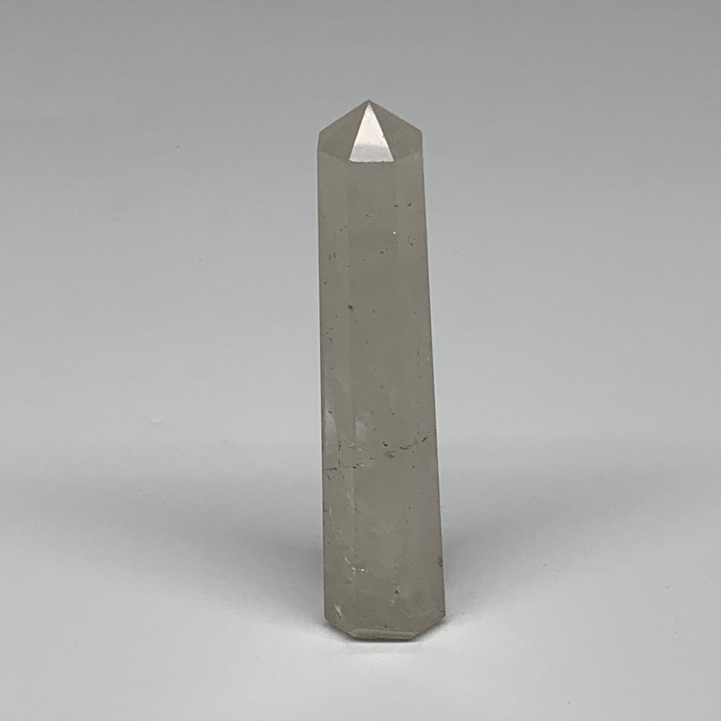 77.2g, 4"x0.8", Natural Quartz Crystal Tower Point Obelisk @India, B31344