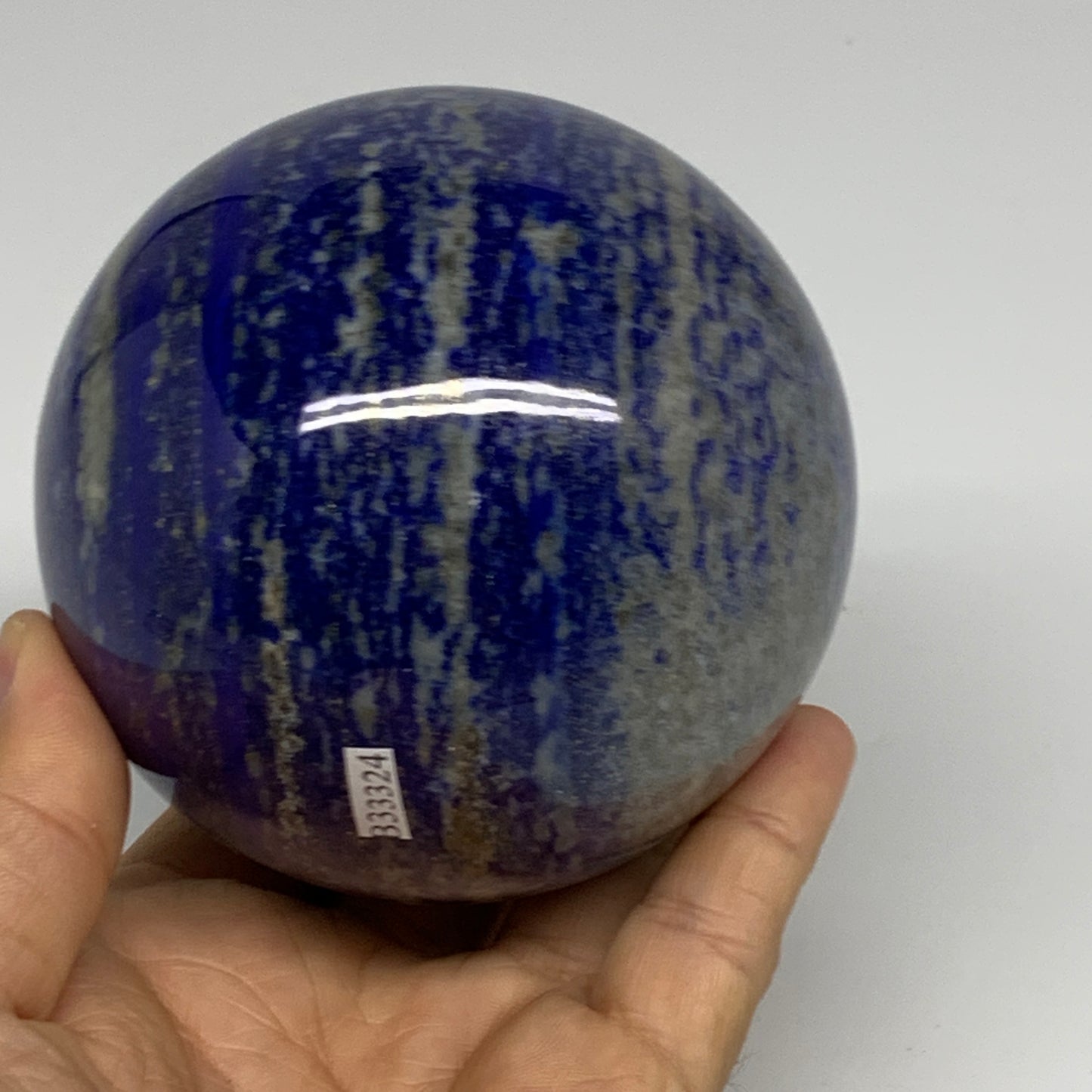2.32 lbs, 3.4" (85mm), Lapis Lazuli Sphere Ball Gemstone @Afghanistan, B33324