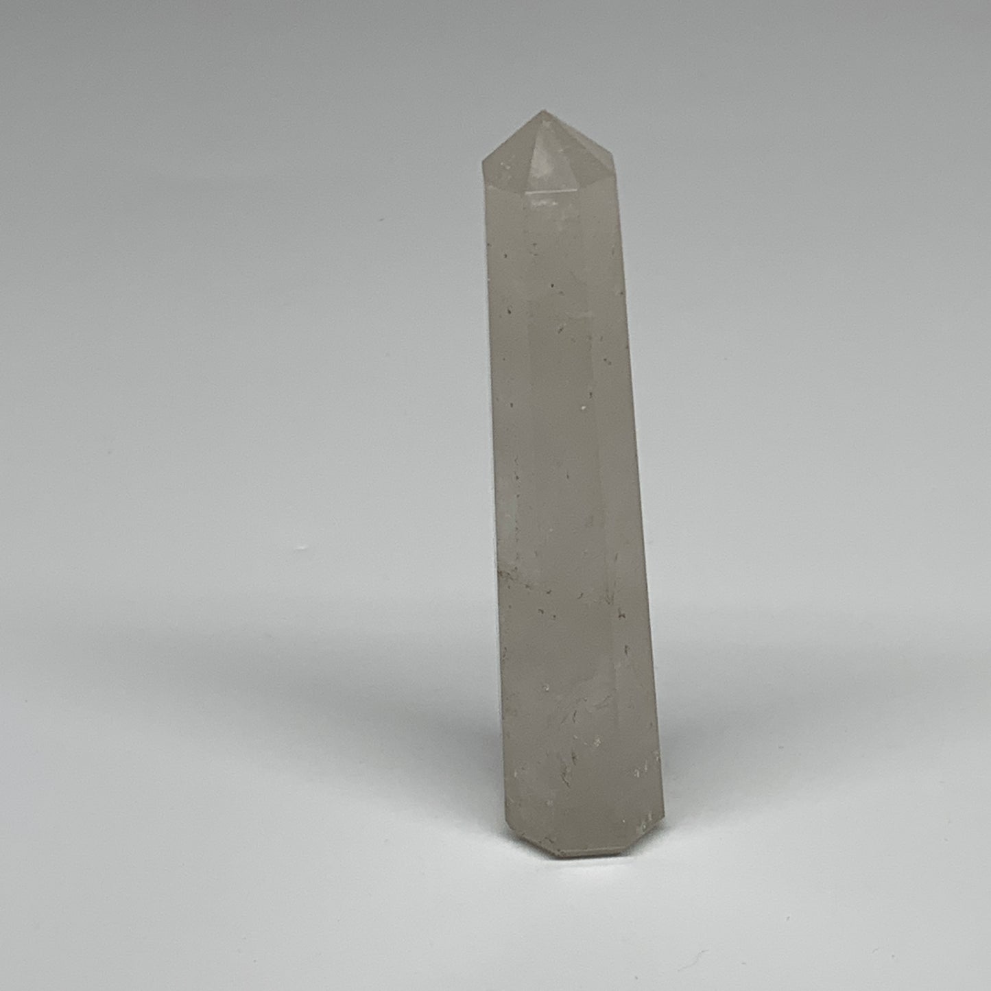 77.2g, 4"x0.8", Natural Quartz Crystal Tower Point Obelisk @India, B31344