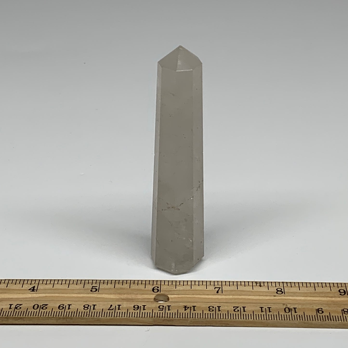 77.2g, 4"x0.8", Natural Quartz Crystal Tower Point Obelisk @India, B31344