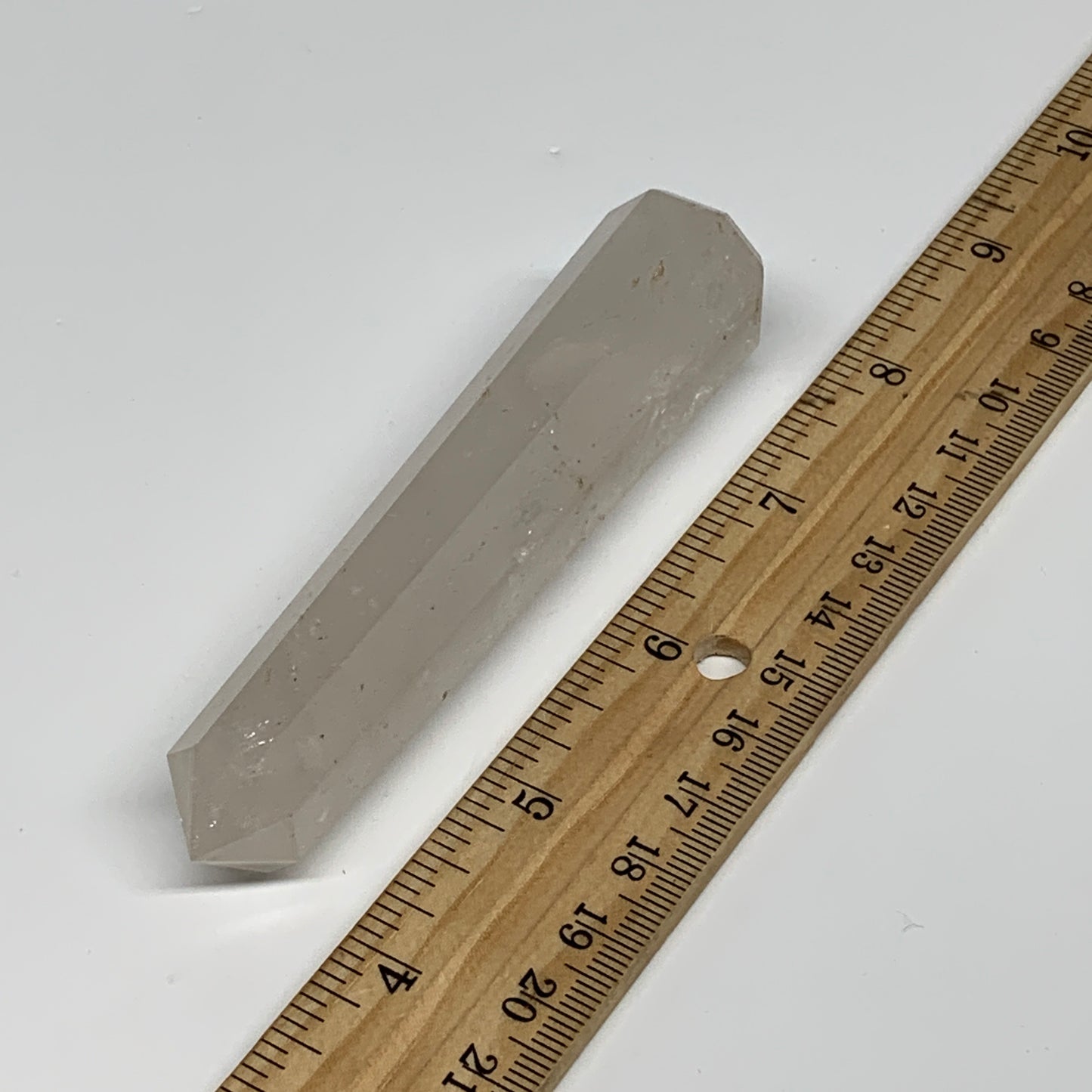 77.2g, 4"x0.8", Natural Quartz Crystal Tower Point Obelisk @India, B31344