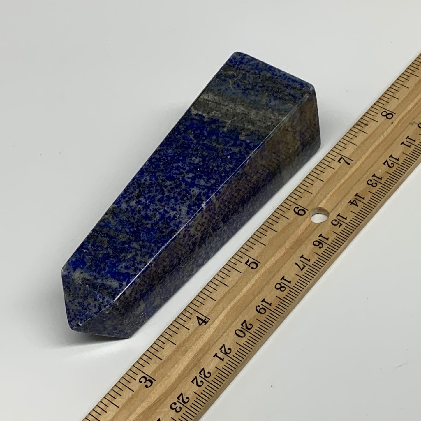 231.3g, 4.2"x1.2"x1.2", Natural Lapis Lazuli Tower Point Obelisk Afghanistan,B30
