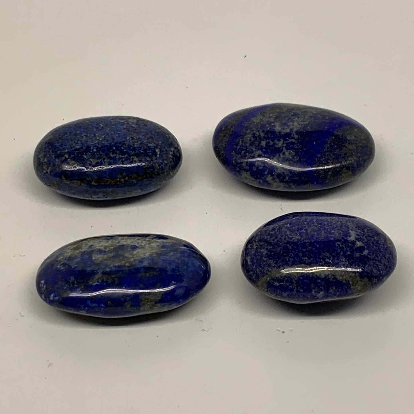 145.6g, 1.6"-1.8", 4pcs, Natural Lapis Lazuli Palm Stone @Afghanistan, B36916