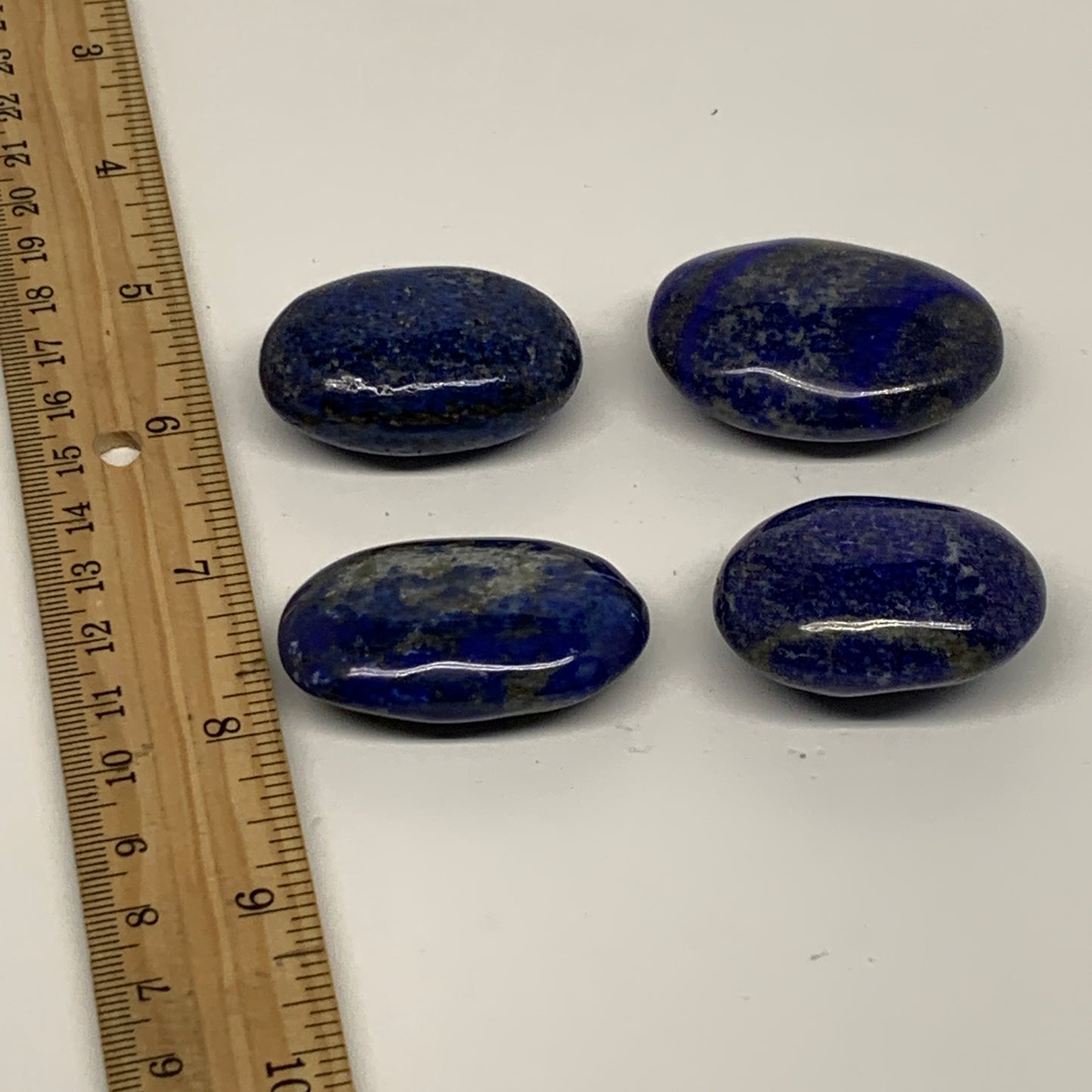 145.6g, 1.6"-1.8", 4pcs, Natural Lapis Lazuli Palm Stone @Afghanistan, B36916
