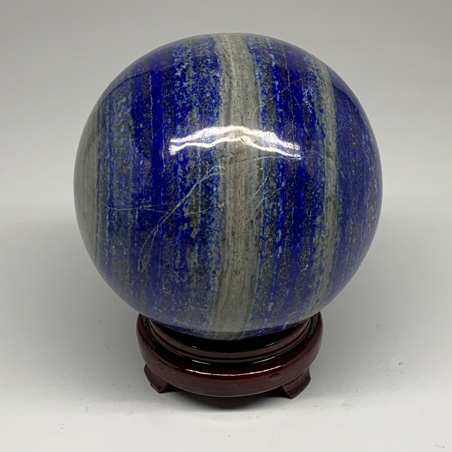 9.73 lbs, 5.3" (135mm), Lapis Lazuli Sphere Ball Gemstone @Afghanistan, B33325
