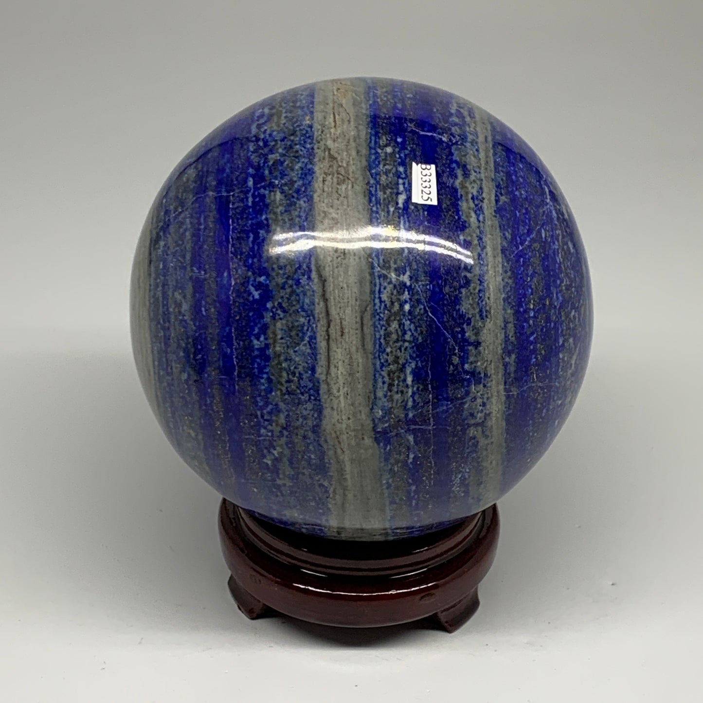 9.73 lbs, 5.3" (135mm), Lapis Lazuli Sphere Ball Gemstone @Afghanistan, B33325