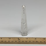 47.9g, 4"x0.7", Natural Quartz Crystal Tower Point Obelisk @India, B31345