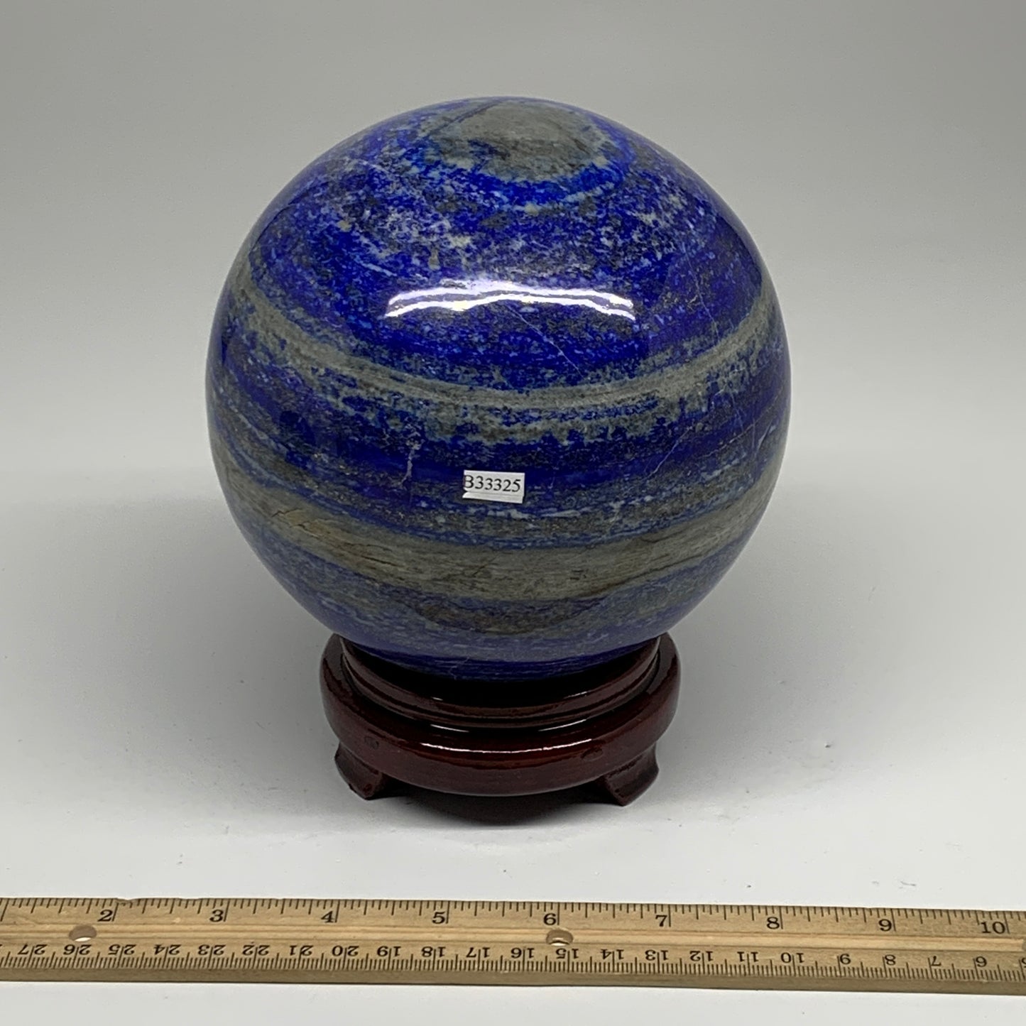 9.73 lbs, 5.3" (135mm), Lapis Lazuli Sphere Ball Gemstone @Afghanistan, B33325