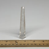 47.9g, 4"x0.7", Natural Quartz Crystal Tower Point Obelisk @India, B31345