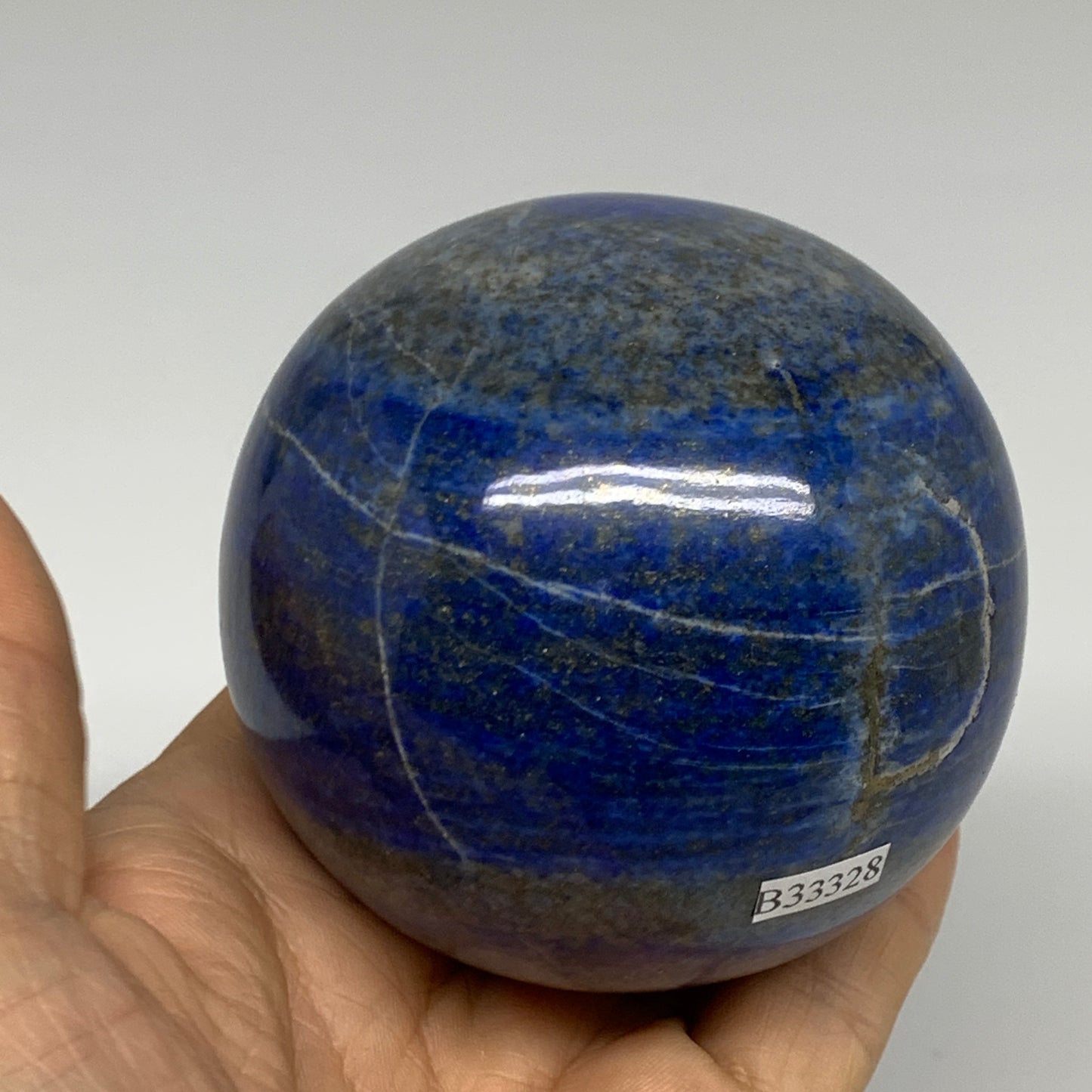 1.46 lbs, 2.9" (73mm), Lapis Lazuli Sphere Ball Gemstone @Afghanistan, B33328