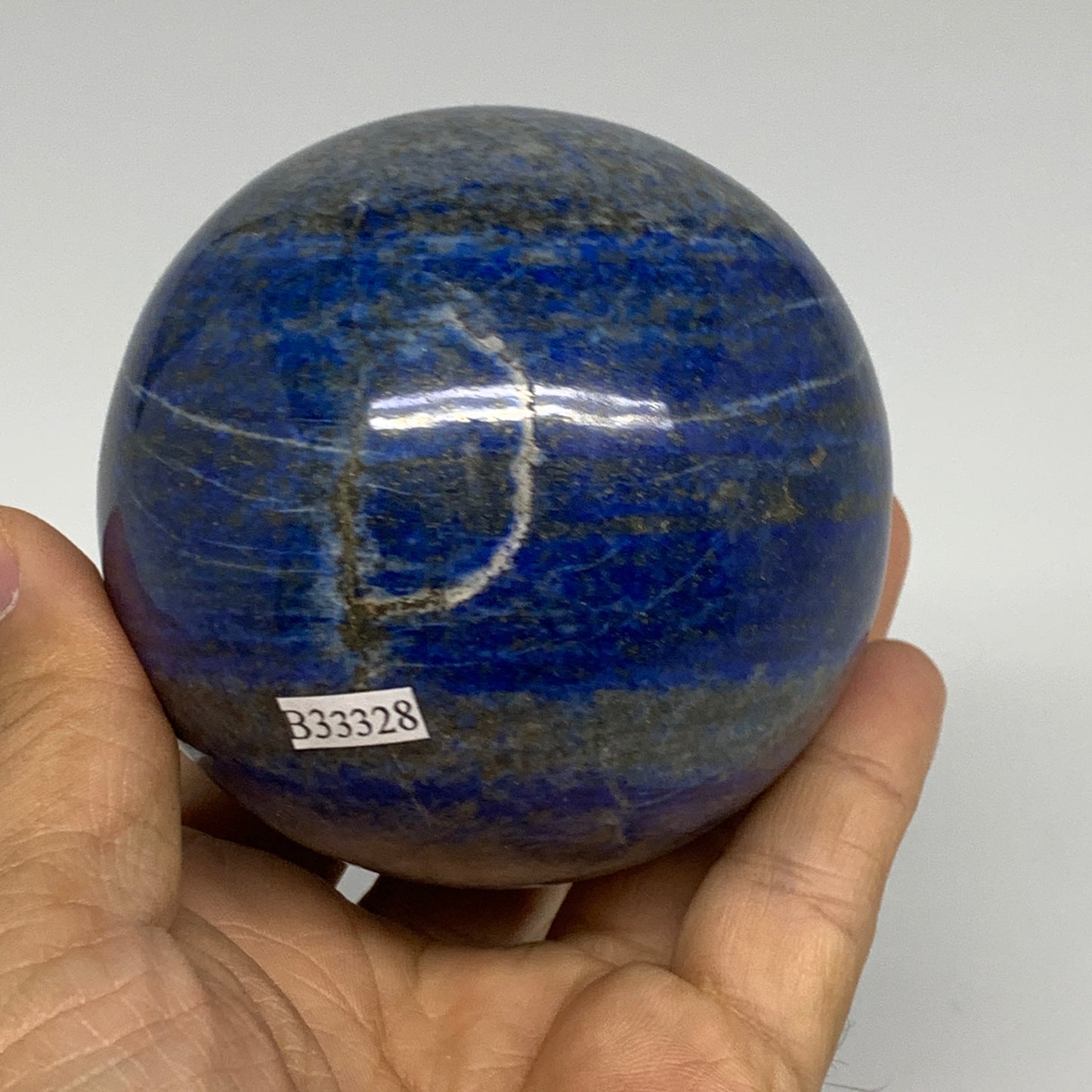 1.46 lbs, 2.9" (73mm), Lapis Lazuli Sphere Ball Gemstone @Afghanistan, B33328