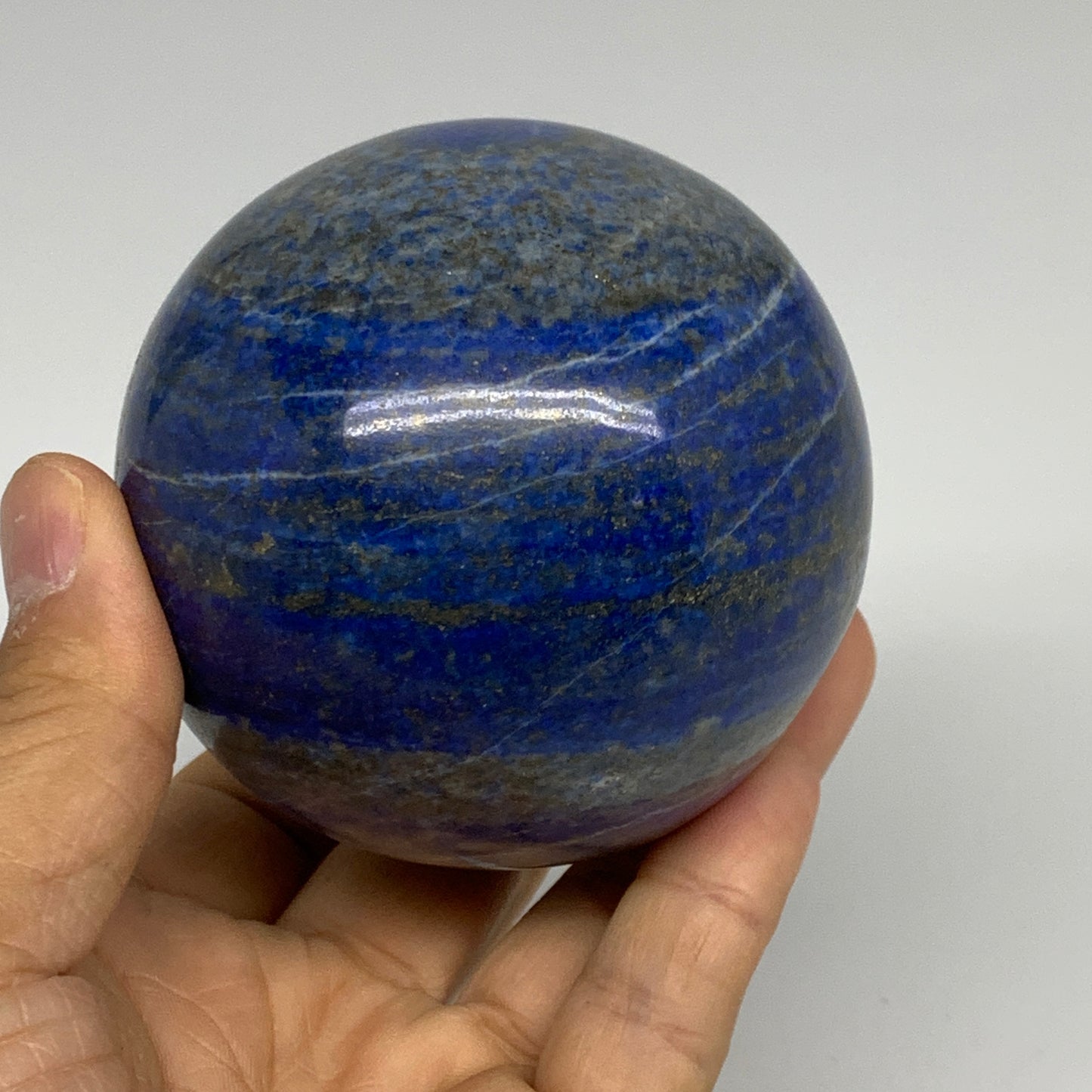 1.46 lbs, 2.9" (73mm), Lapis Lazuli Sphere Ball Gemstone @Afghanistan, B33328