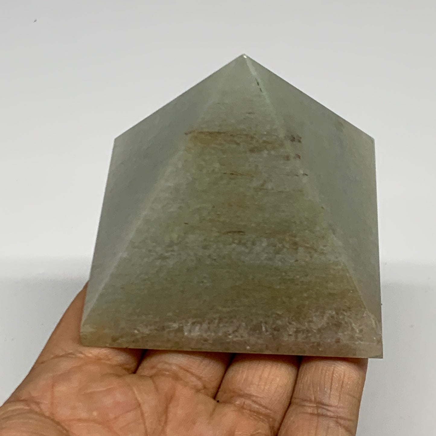 0.57 lbs, 2.2"x2.6", Green Aventurine Pyramid Gemstone,Healing Crystal, B29790
