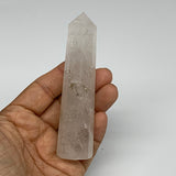 98.4g, 4.1"x0.9", Natural Quartz Crystal Tower Point Obelisk @India, B31348