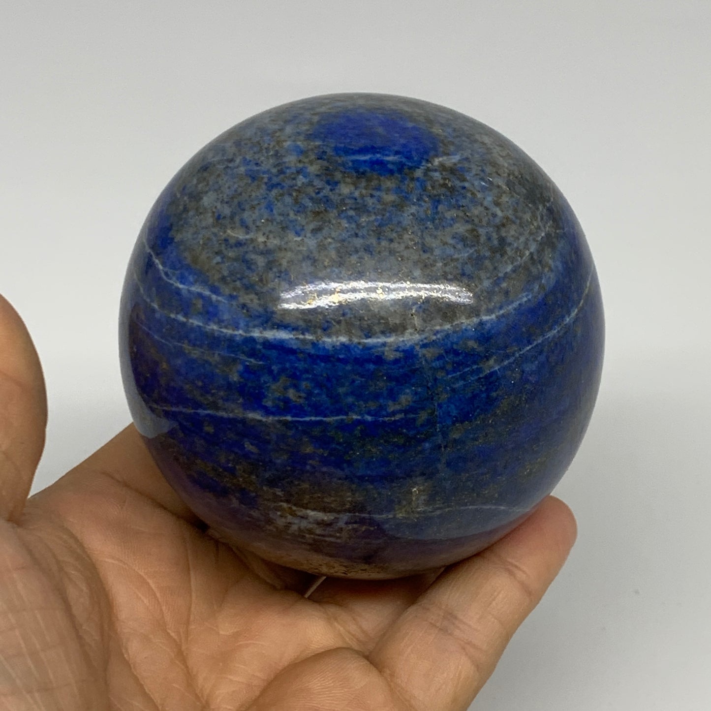 1.46 lbs, 2.9" (73mm), Lapis Lazuli Sphere Ball Gemstone @Afghanistan, B33328