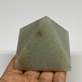 0.57 lbs, 2.2"x2.6", Green Aventurine Pyramid Gemstone,Healing Crystal, B29790