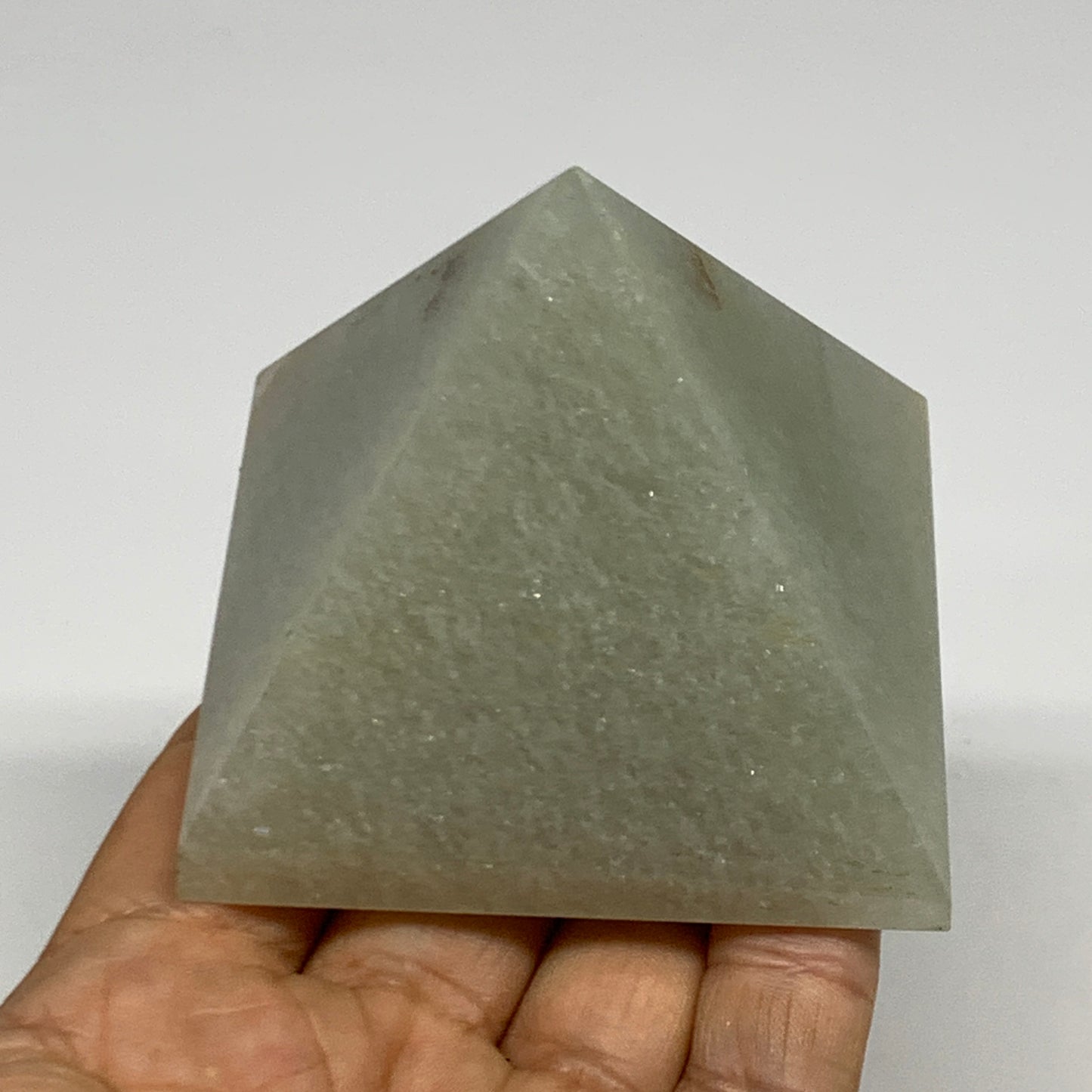 0.57 lbs, 2.2"x2.6", Green Aventurine Pyramid Gemstone,Healing Crystal, B29790