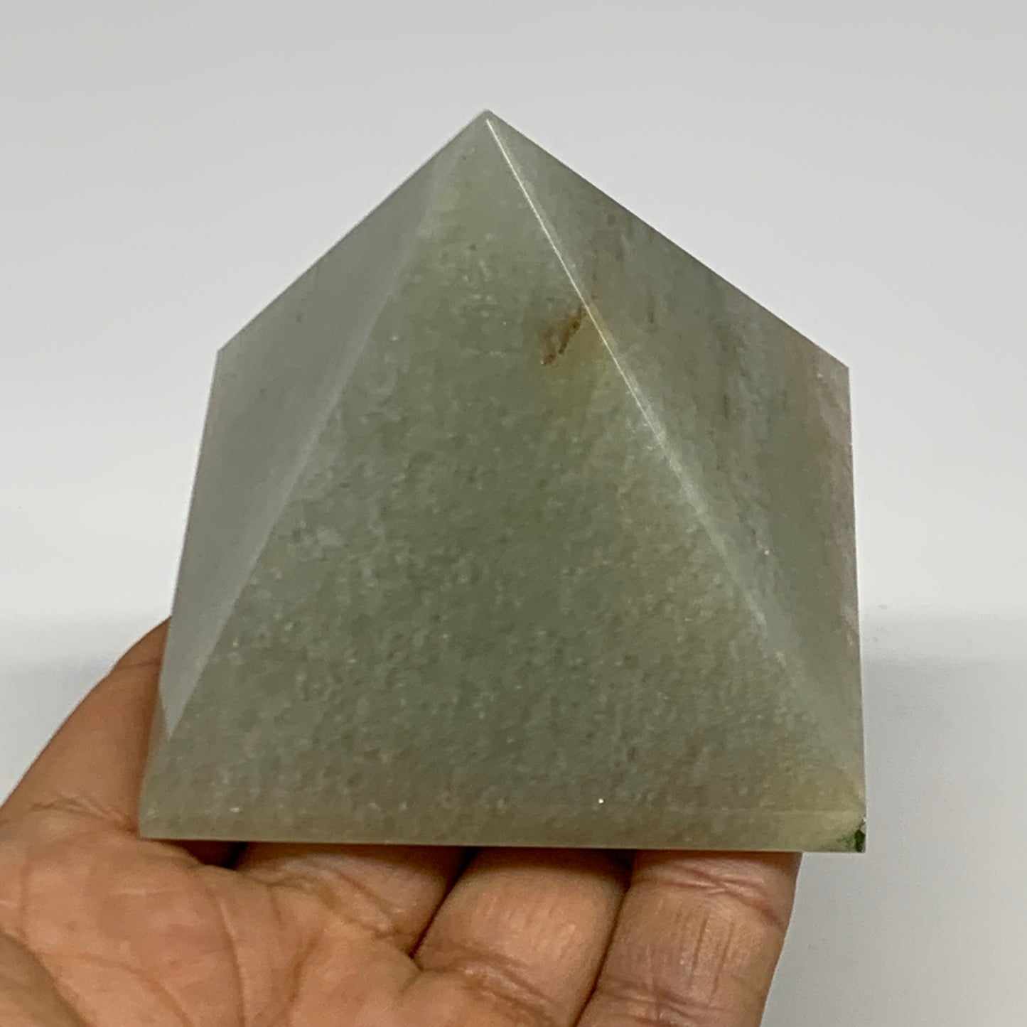 0.57 lbs, 2.2"x2.6", Green Aventurine Pyramid Gemstone,Healing Crystal, B29790