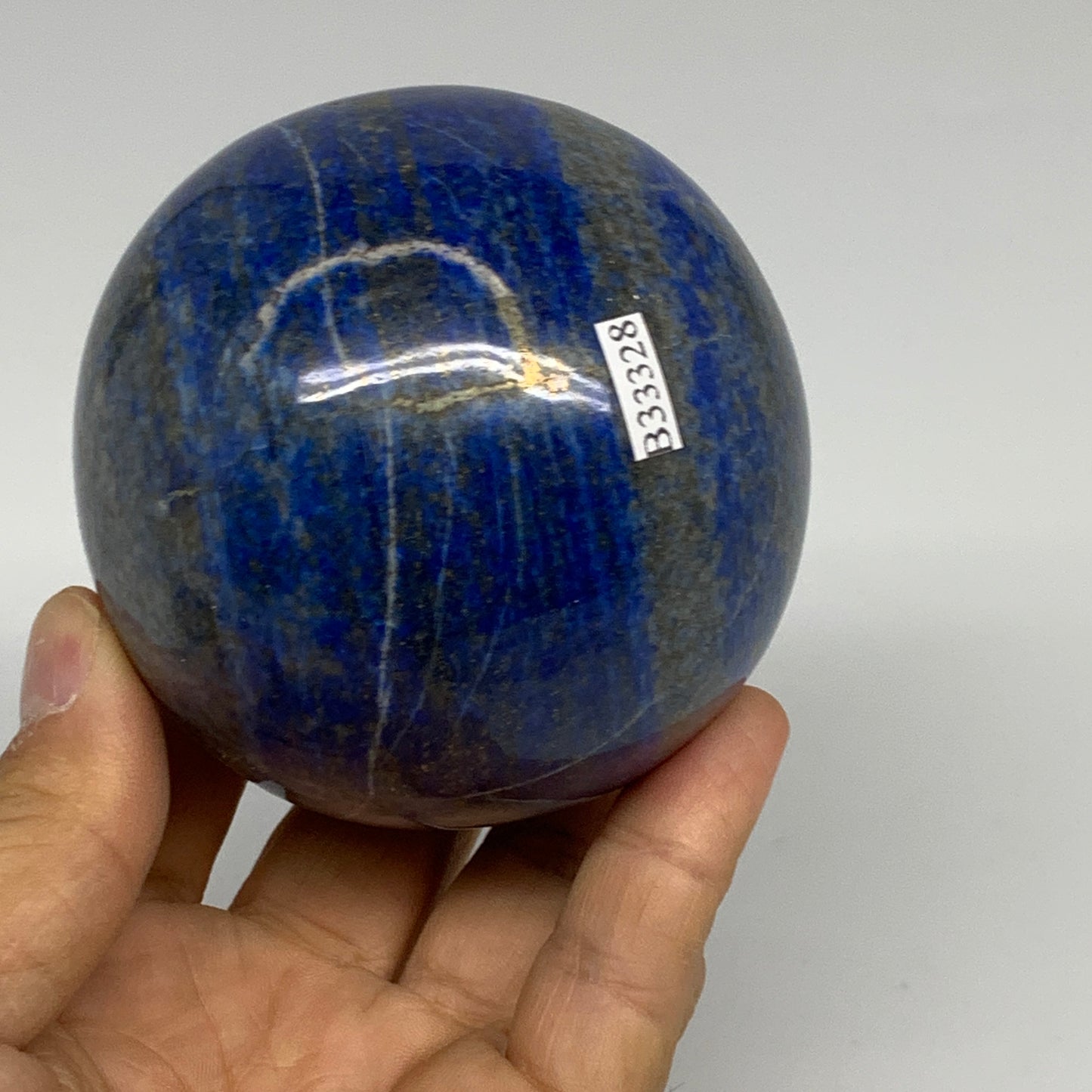 1.46 lbs, 2.9" (73mm), Lapis Lazuli Sphere Ball Gemstone @Afghanistan, B33328