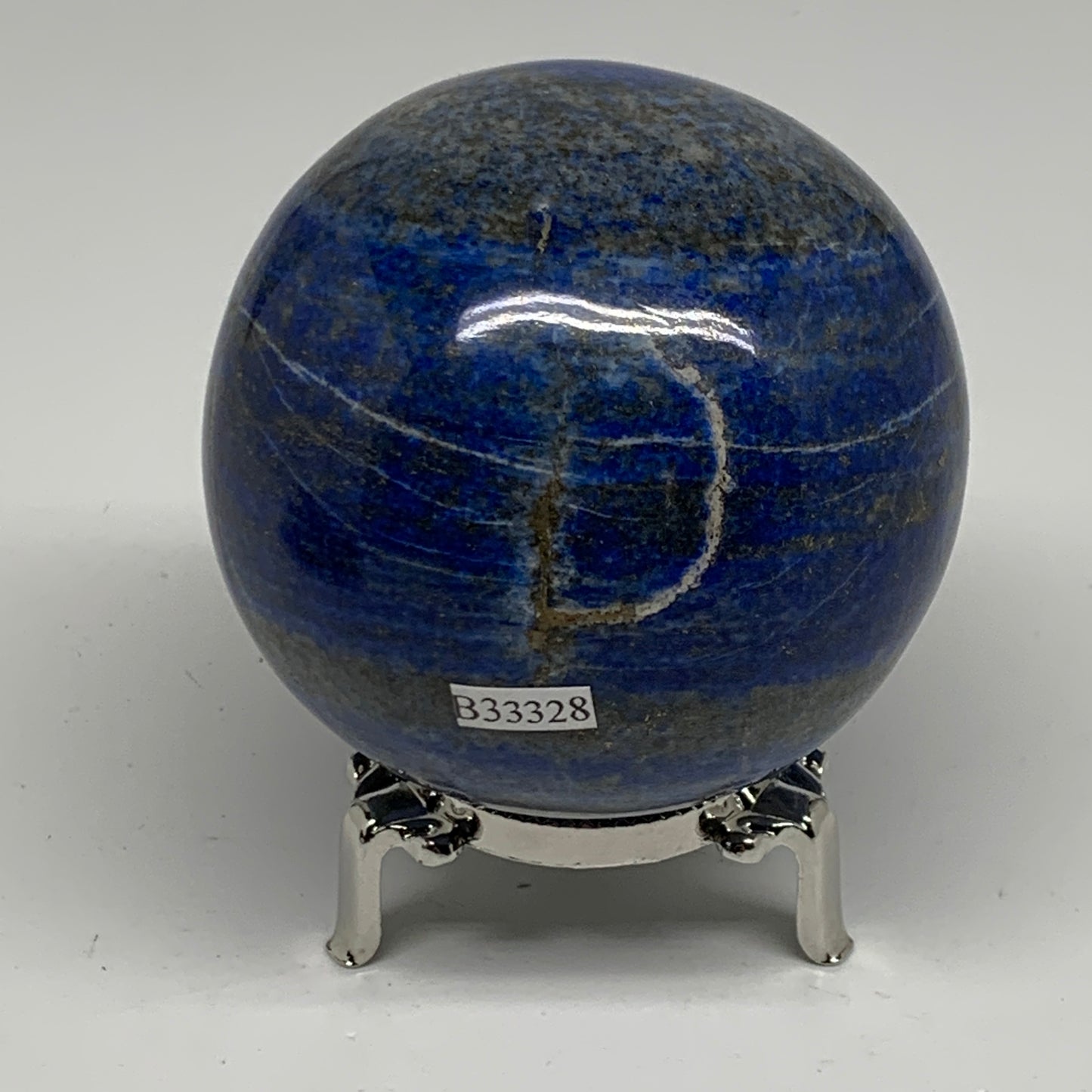 1.46 lbs, 2.9" (73mm), Lapis Lazuli Sphere Ball Gemstone @Afghanistan, B33328