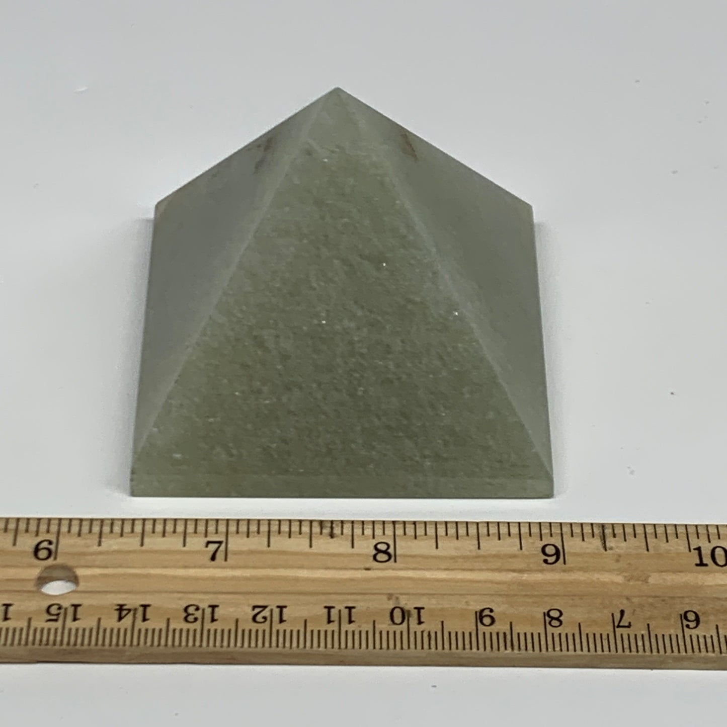 0.57 lbs, 2.2"x2.6", Green Aventurine Pyramid Gemstone,Healing Crystal, B29790