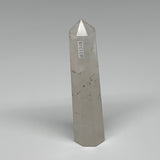 98.4g, 4.1"x0.9", Natural Quartz Crystal Tower Point Obelisk @India, B31348
