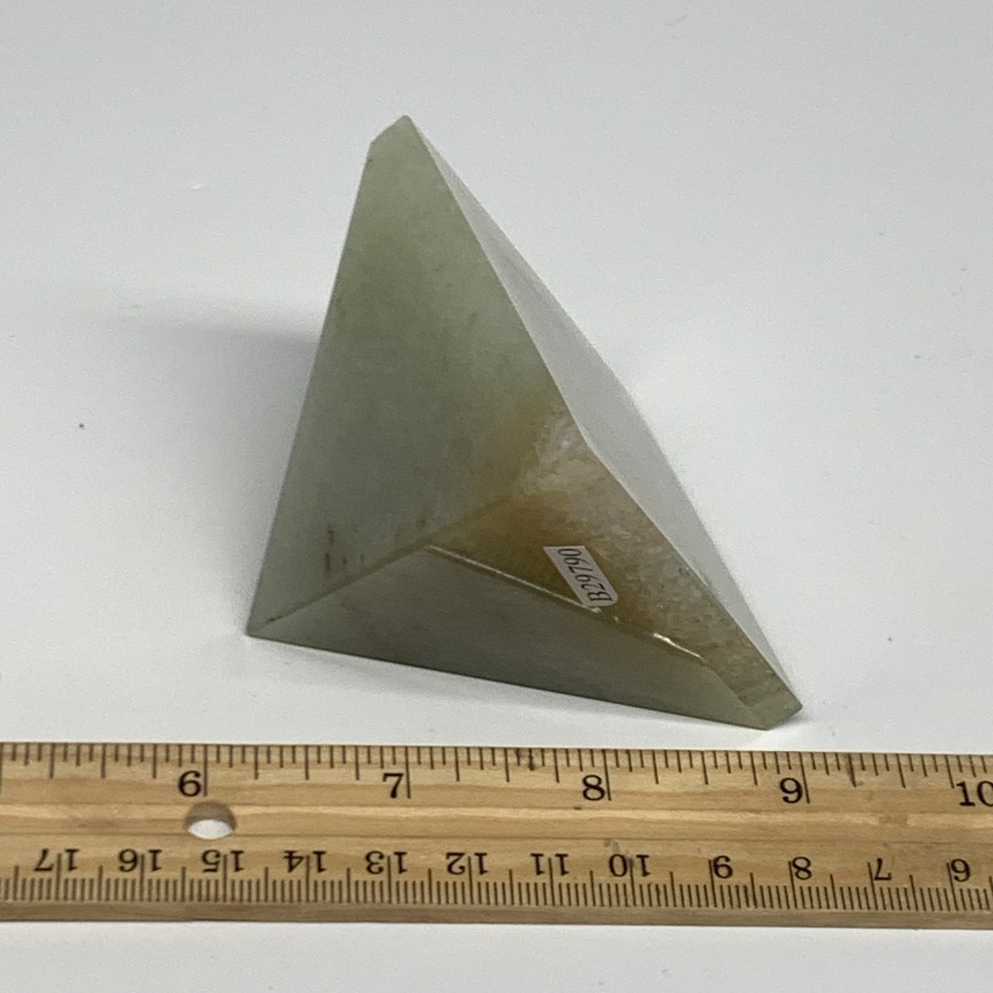 0.57 lbs, 2.2"x2.6", Green Aventurine Pyramid Gemstone,Healing Crystal, B29790