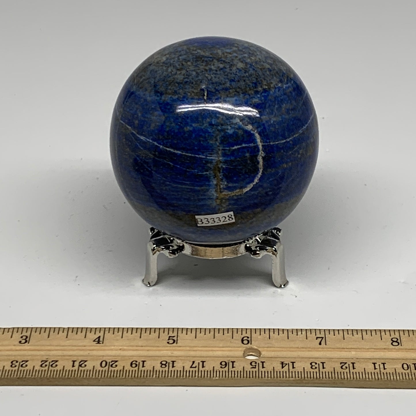 1.46 lbs, 2.9" (73mm), Lapis Lazuli Sphere Ball Gemstone @Afghanistan, B33328