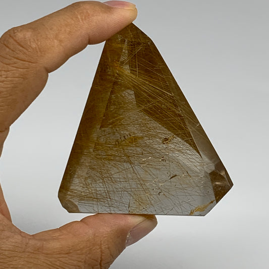 115.4g, 2.7"x2.5"x1.2", Natural Golden Rutile Quartz Crystal Chunk from Brazil,B