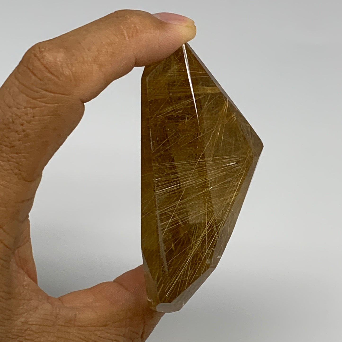 115.4g, 2.7"x2.5"x1.2", Natural Golden Rutile Quartz Crystal Chunk from Brazil,B