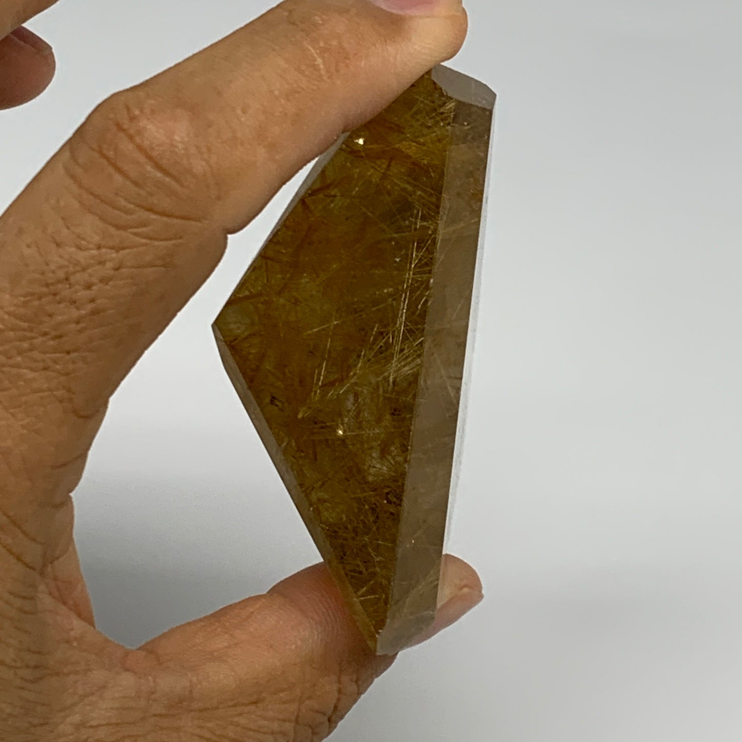 115.4g, 2.7"x2.5"x1.2", Natural Golden Rutile Quartz Crystal Chunk from Brazil,B