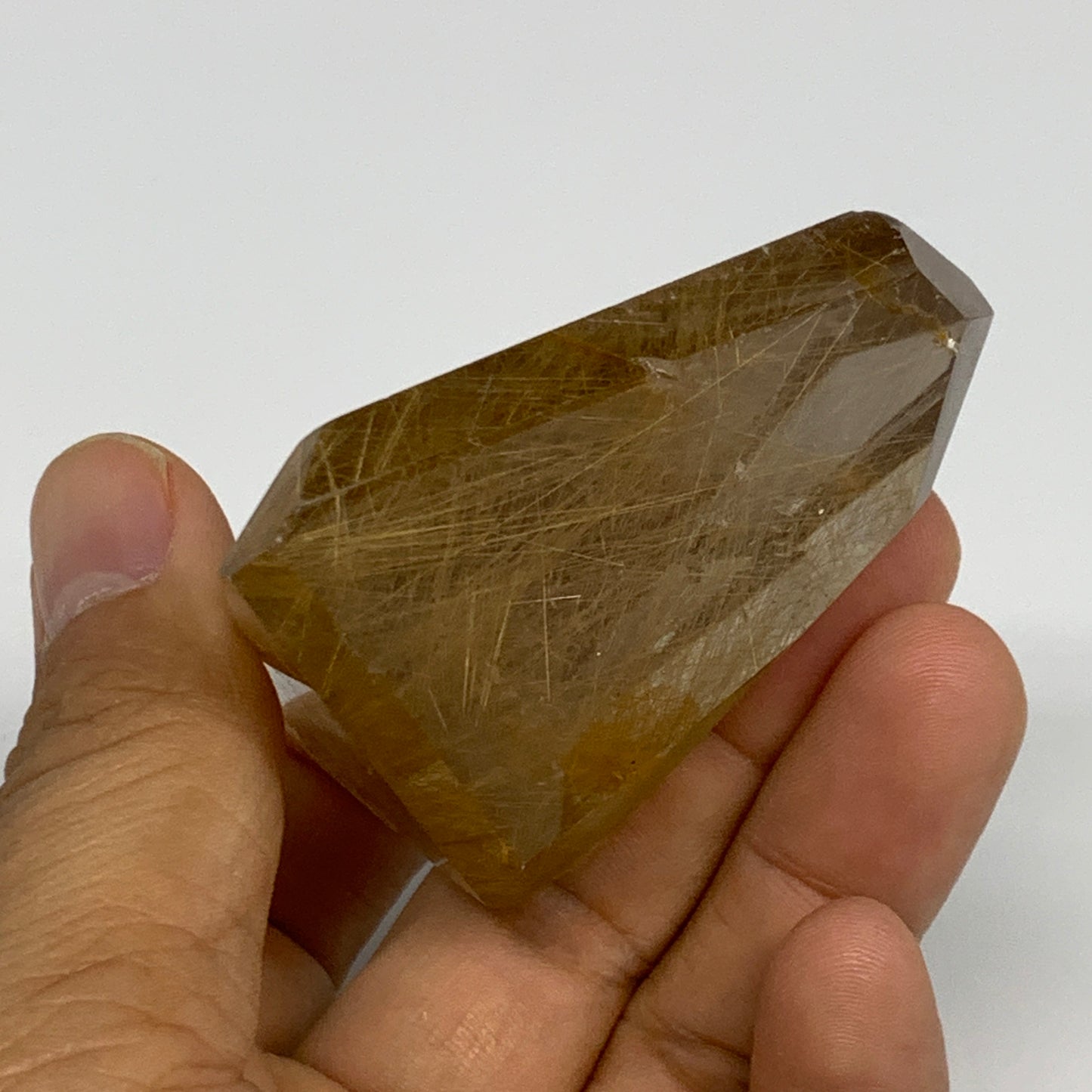 115.4g, 2.7"x2.5"x1.2", Natural Golden Rutile Quartz Crystal Chunk from Brazil,B