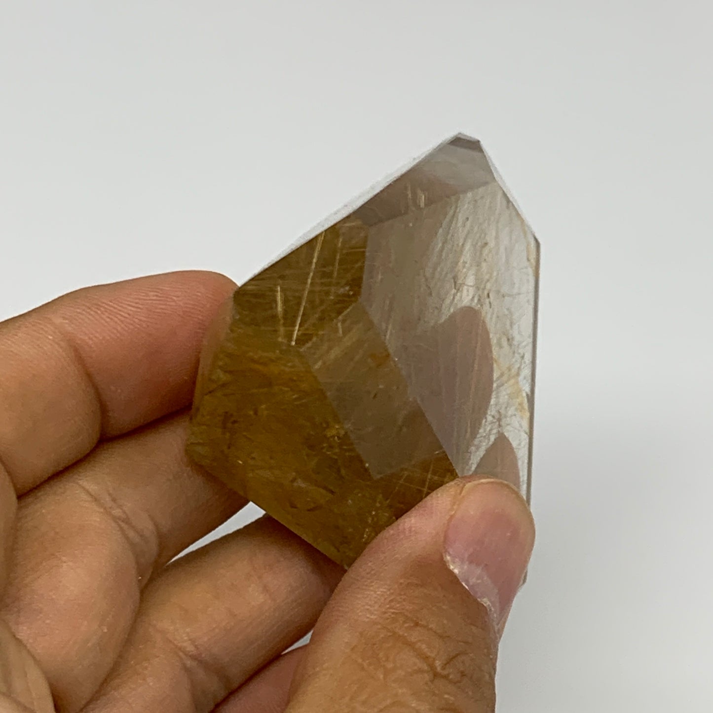 115.4g, 2.7"x2.5"x1.2", Natural Golden Rutile Quartz Crystal Chunk from Brazil,B